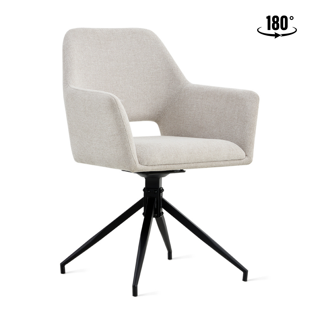 Eetkamerstoel Tess - Linnen Beige – foto 2