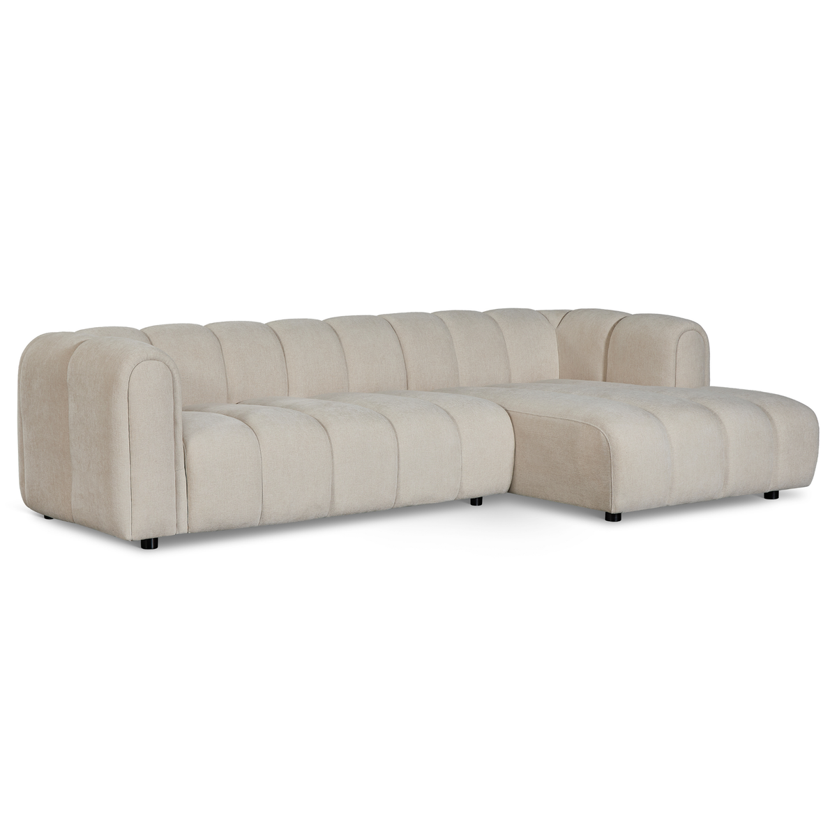 Hoekbank Fay - Beige rechts