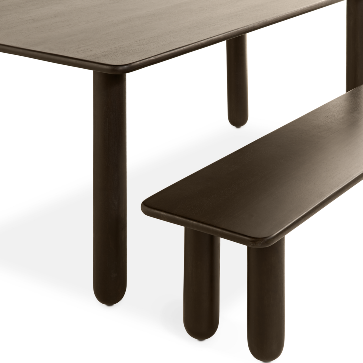 Eetbank Rondo - 200 cm Donkerbruin