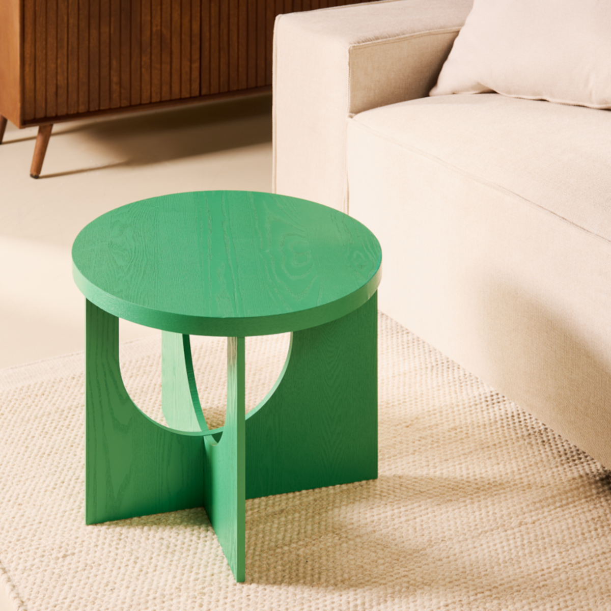 Bijzettafel Oscar - Groen Ø 50 cm