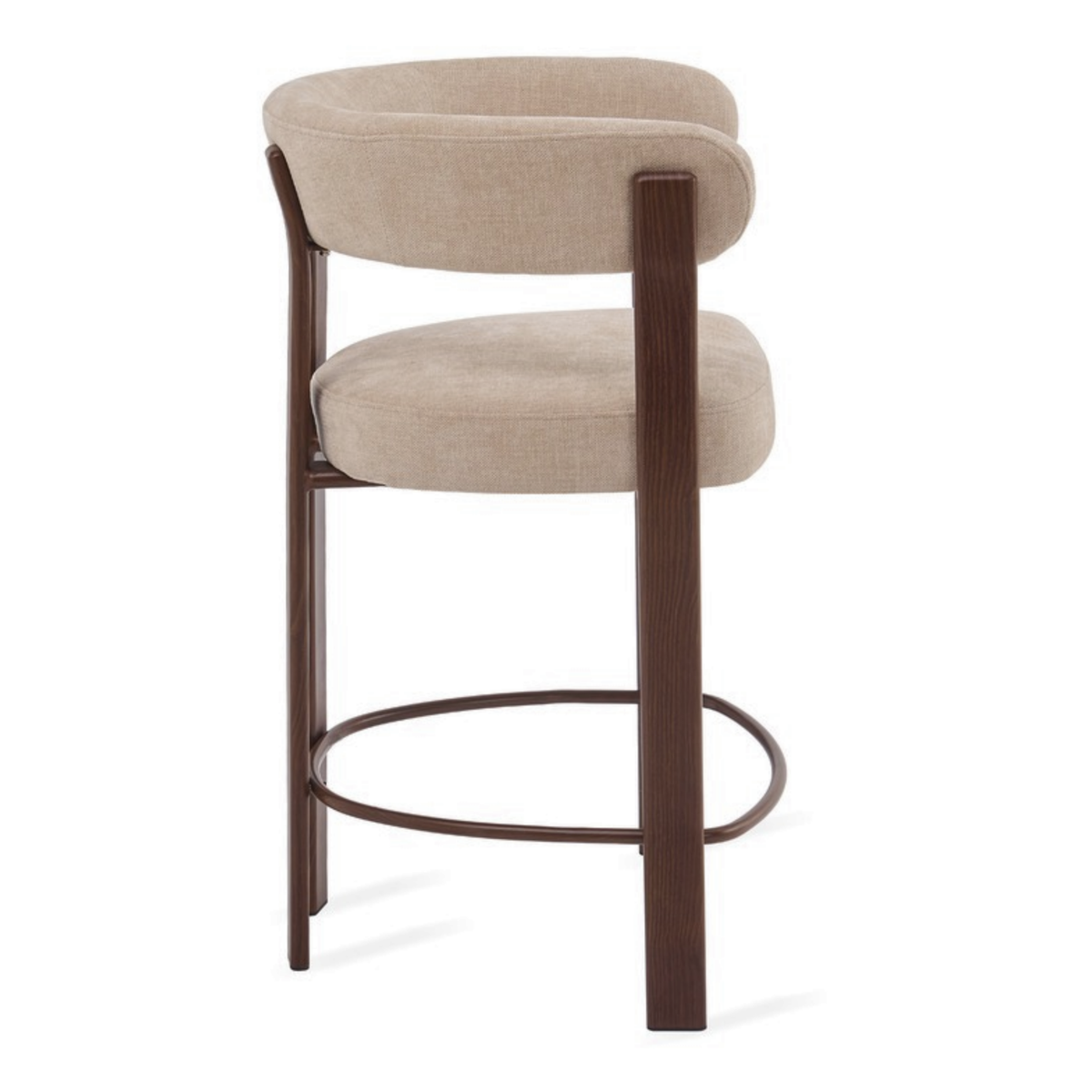 Barkruk Rose - Beige met armleuning