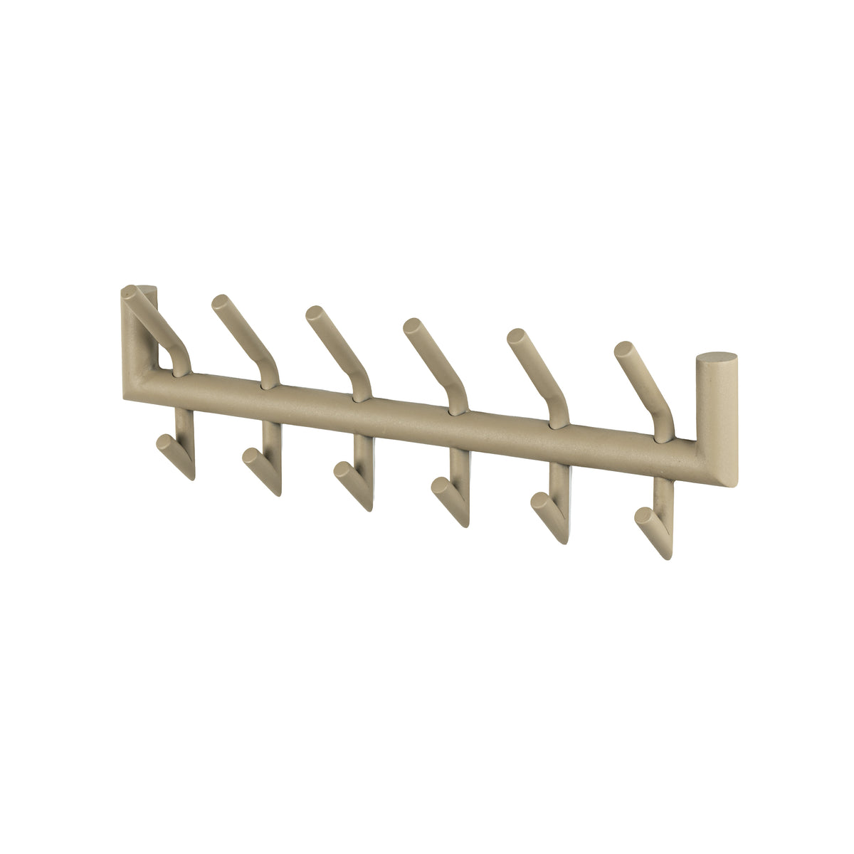 Kapstok Tubo 2x6 haken / Beige