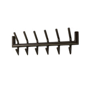 Kapstok Tubo 2x6 haken / Drift brown