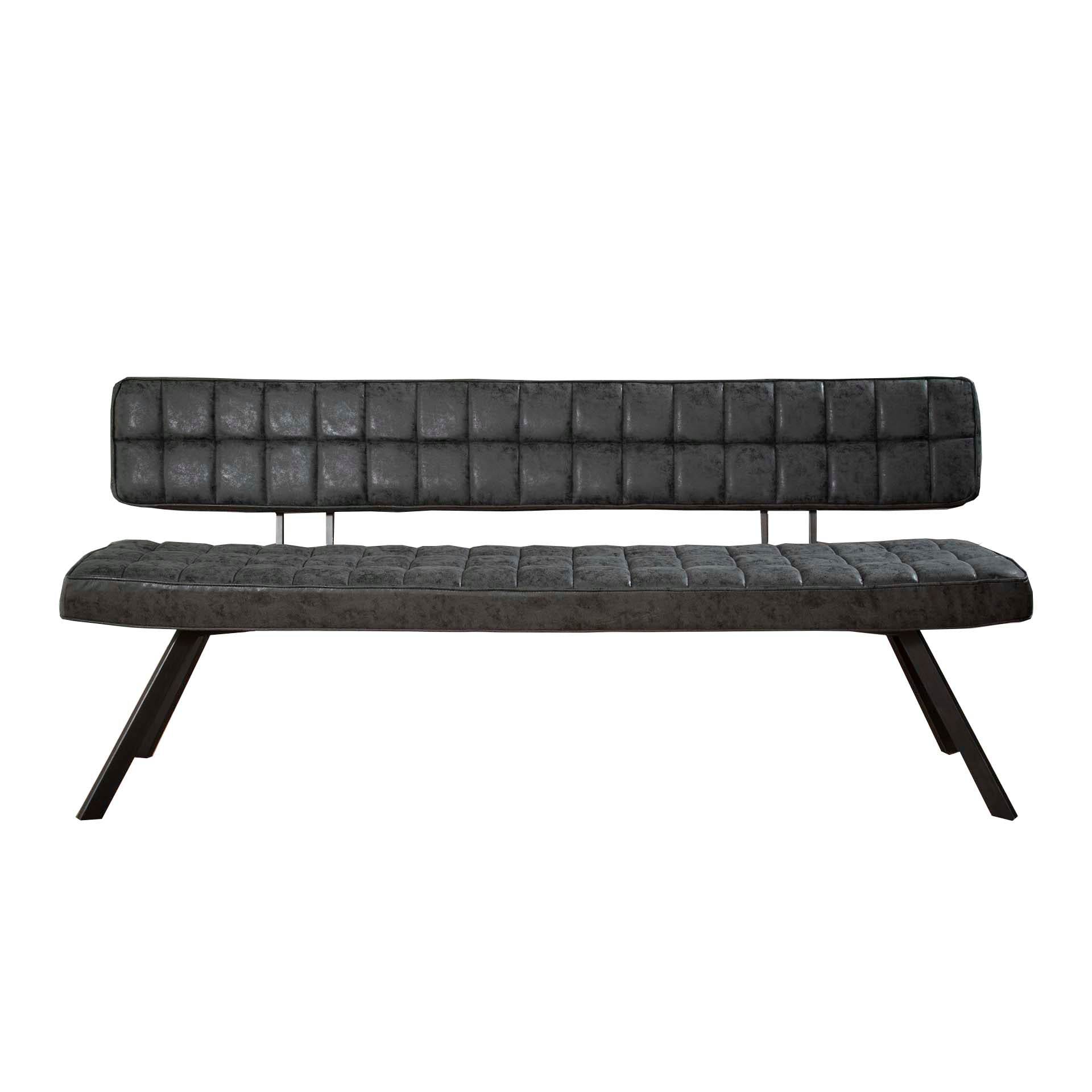 Eetkamerbank 180Cm Wax Pu Zwart