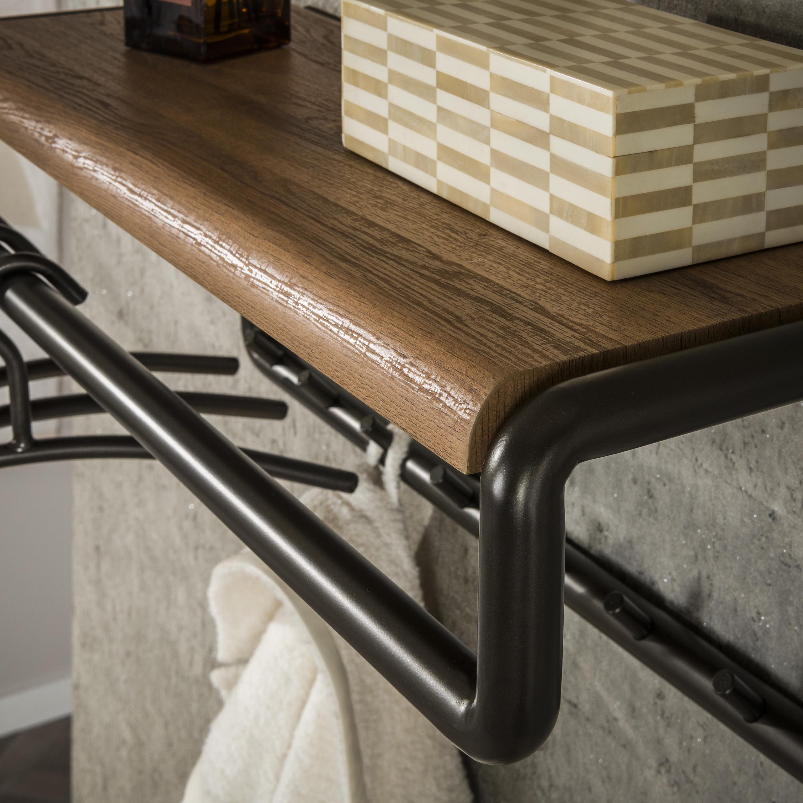 Kapstok Luno Roede En Hoedenplank 8 Haken Drift Brown