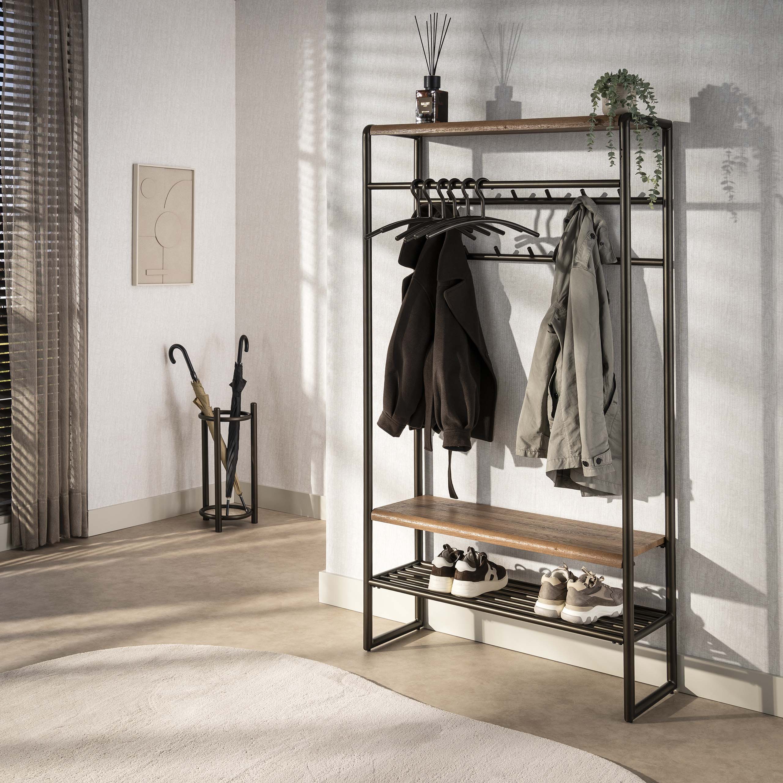 Garderobemeubel Luno 100Cm Drift Brown