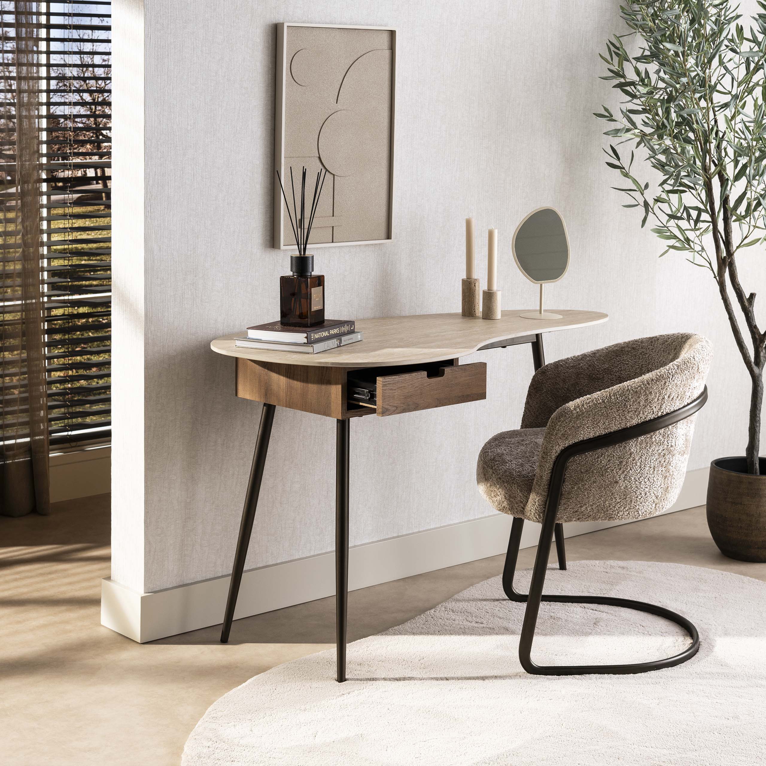 Kaptafel Travino 1 Lade Keramiek Travertin