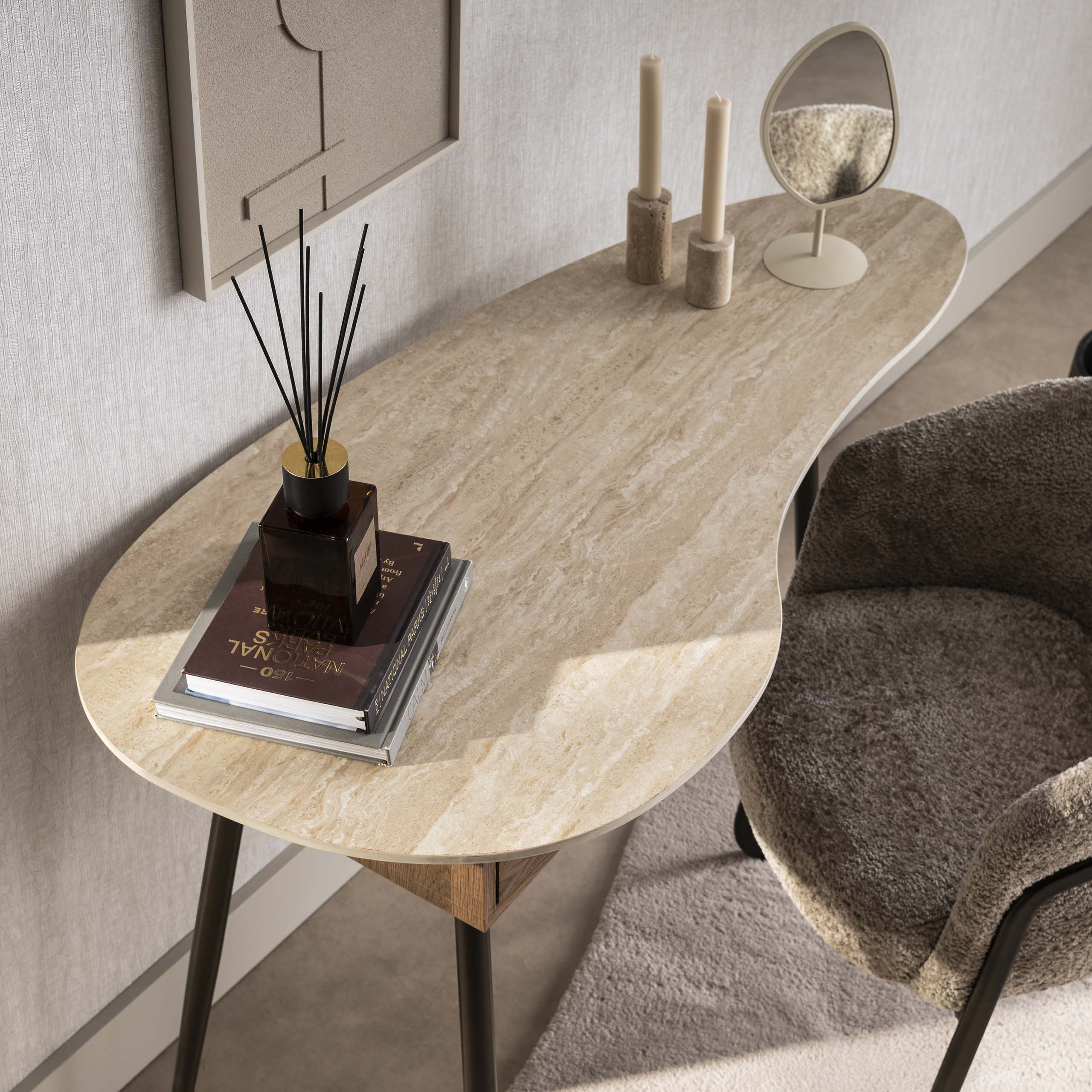 Kaptafel Travino 1 Lade Keramiek Travertin