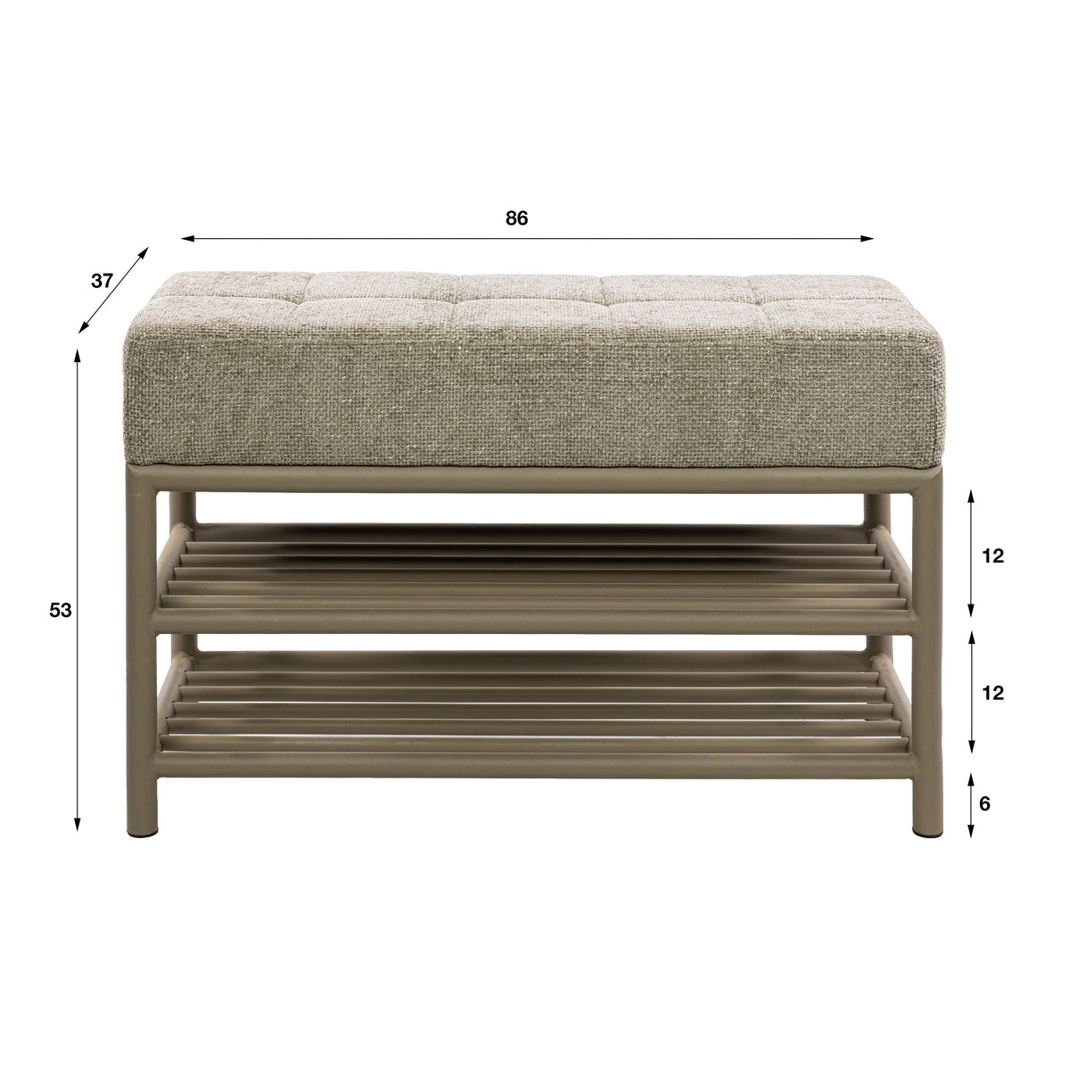Schoenenbank Terra 85cm / Beige