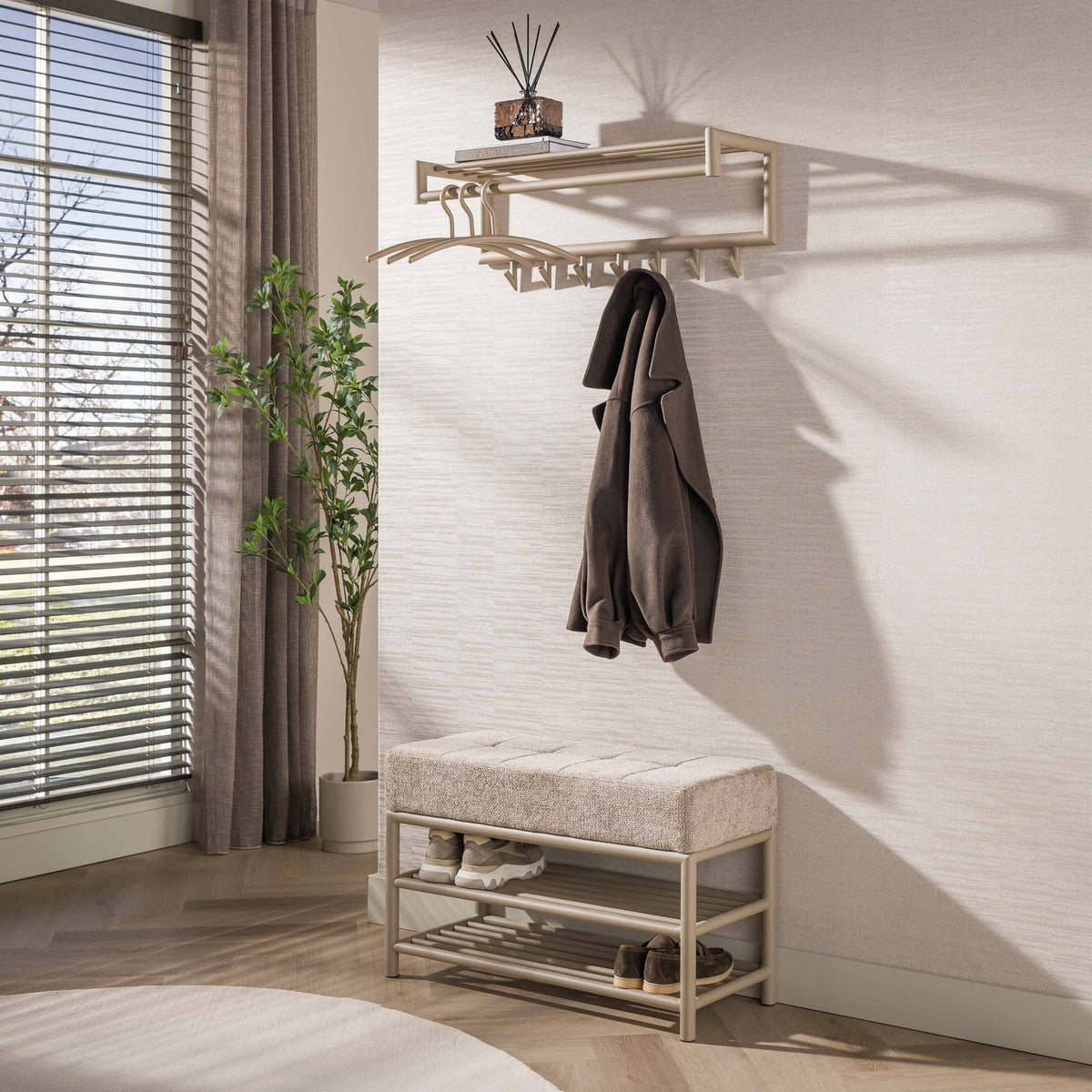 Schoenenbank Terra 85cm / Beige