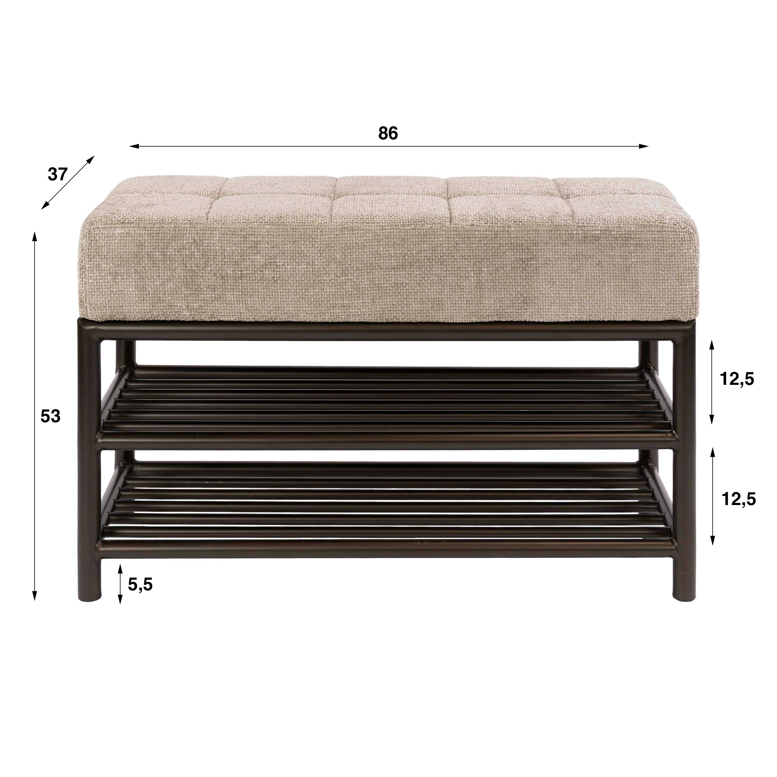 Schoenenbank Terra 85cm / Drift brown