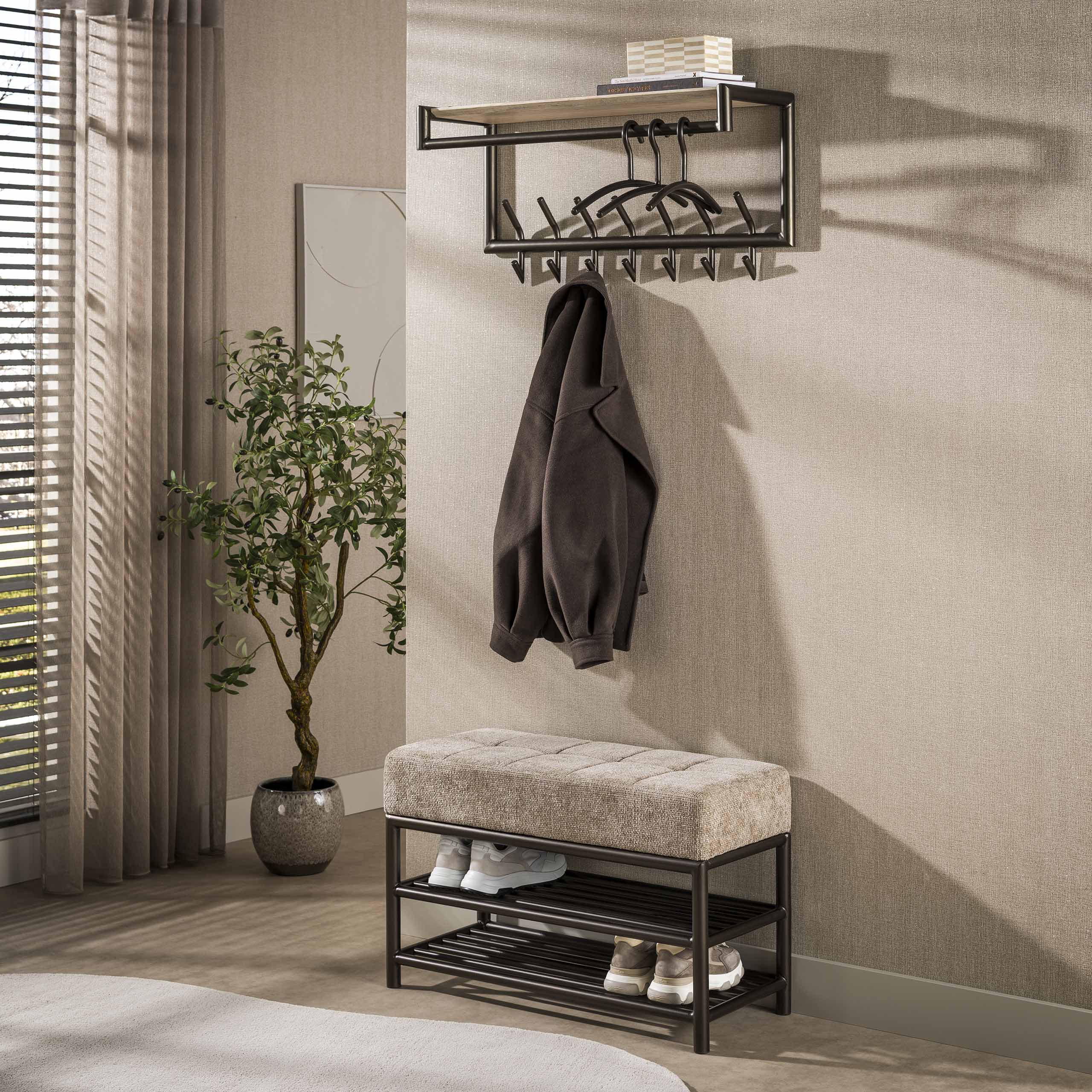 Schoenenbank Terra 85cm / Drift brown