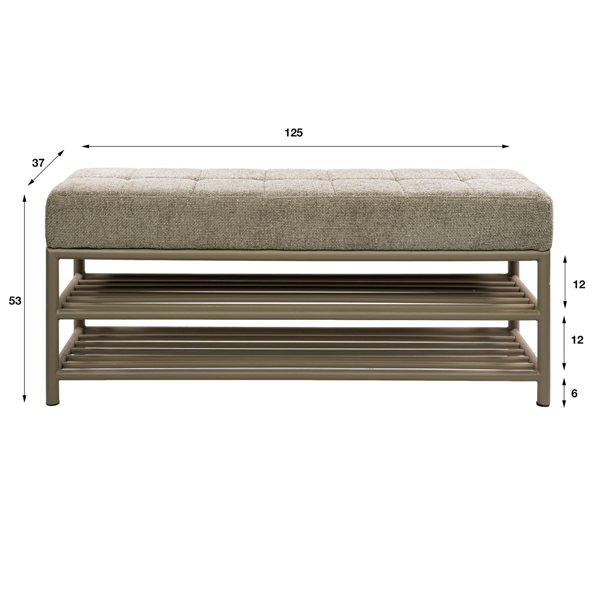Schoenenbank Terra 125cm / Beige