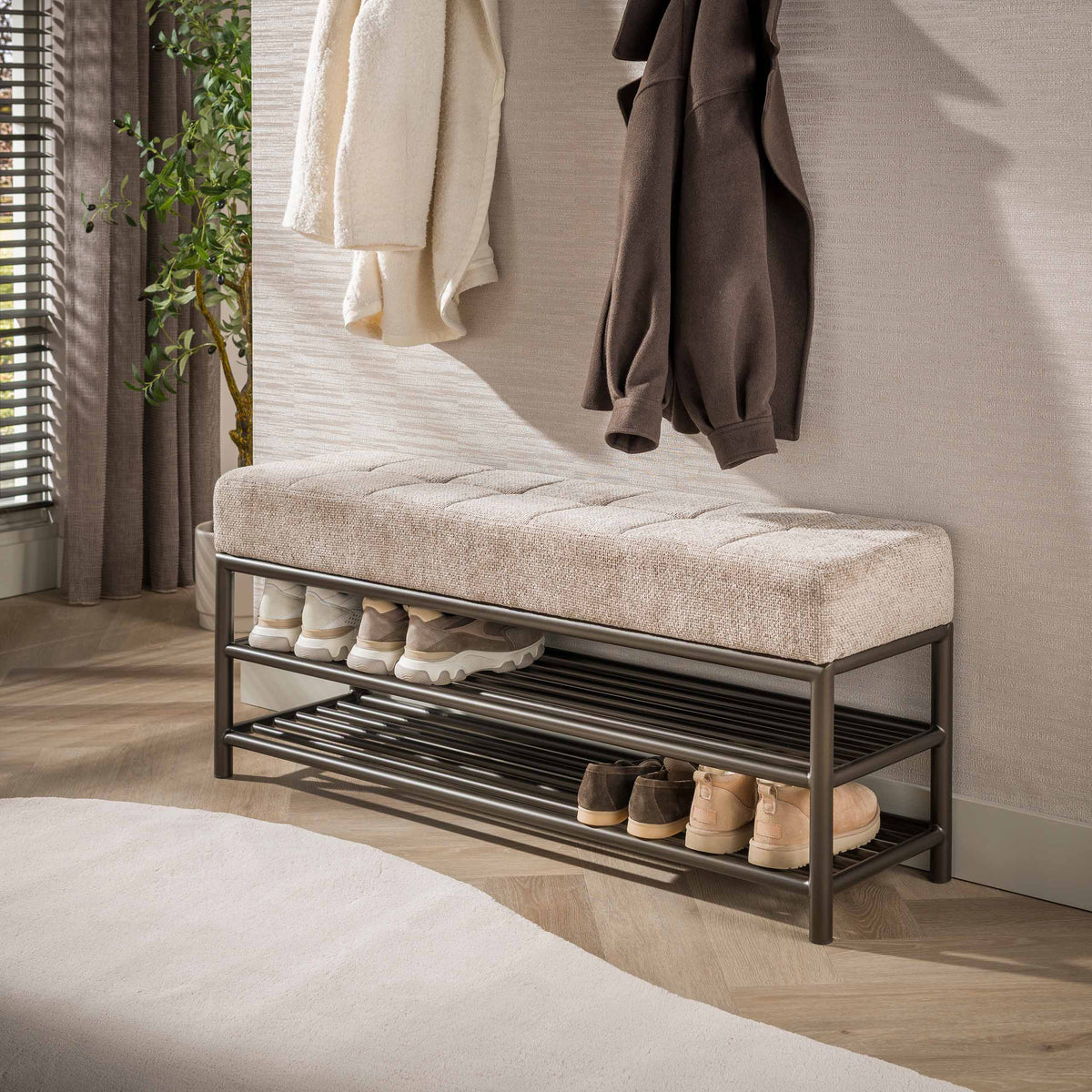 Schoenenbank Terra 125cm / Drift brown