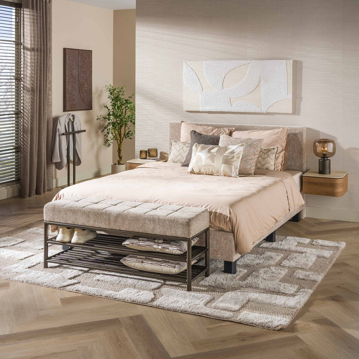 Schoenenbank Terra 125cm / Drift brown