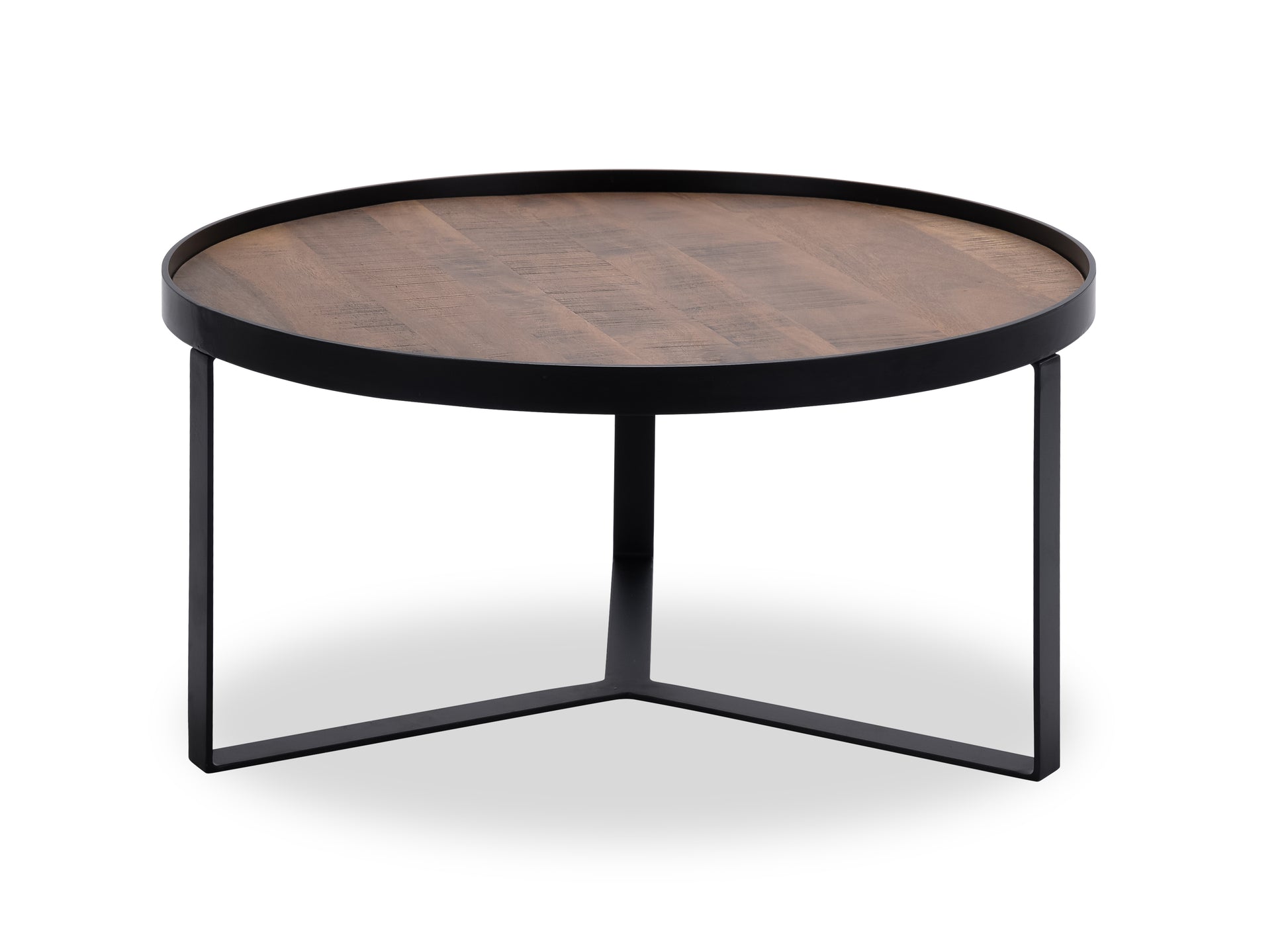 Salontafel Hunt 004 (80) Wood Natural Metal Matt Black