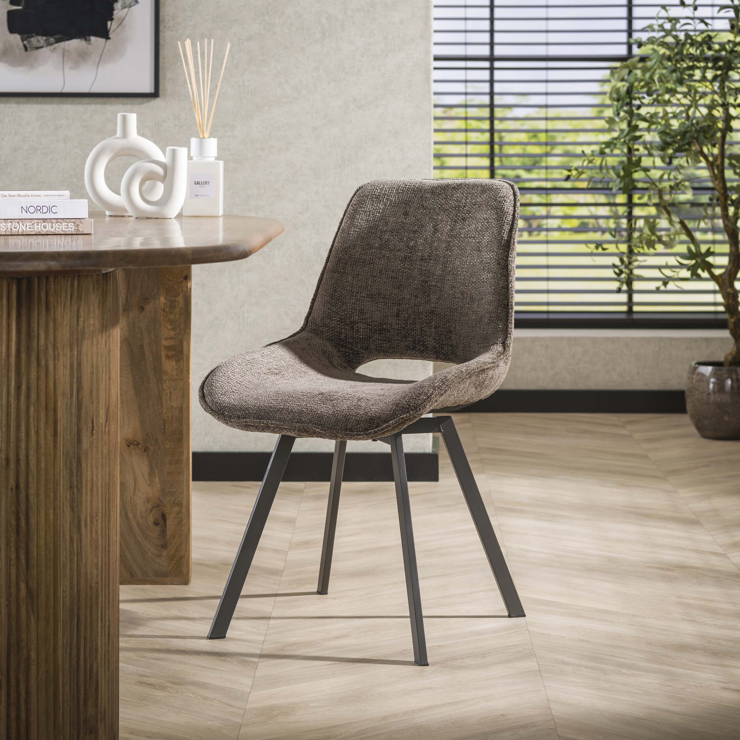 Stoel Swivel draaibaar verpakt per 4 / Hoven taupe