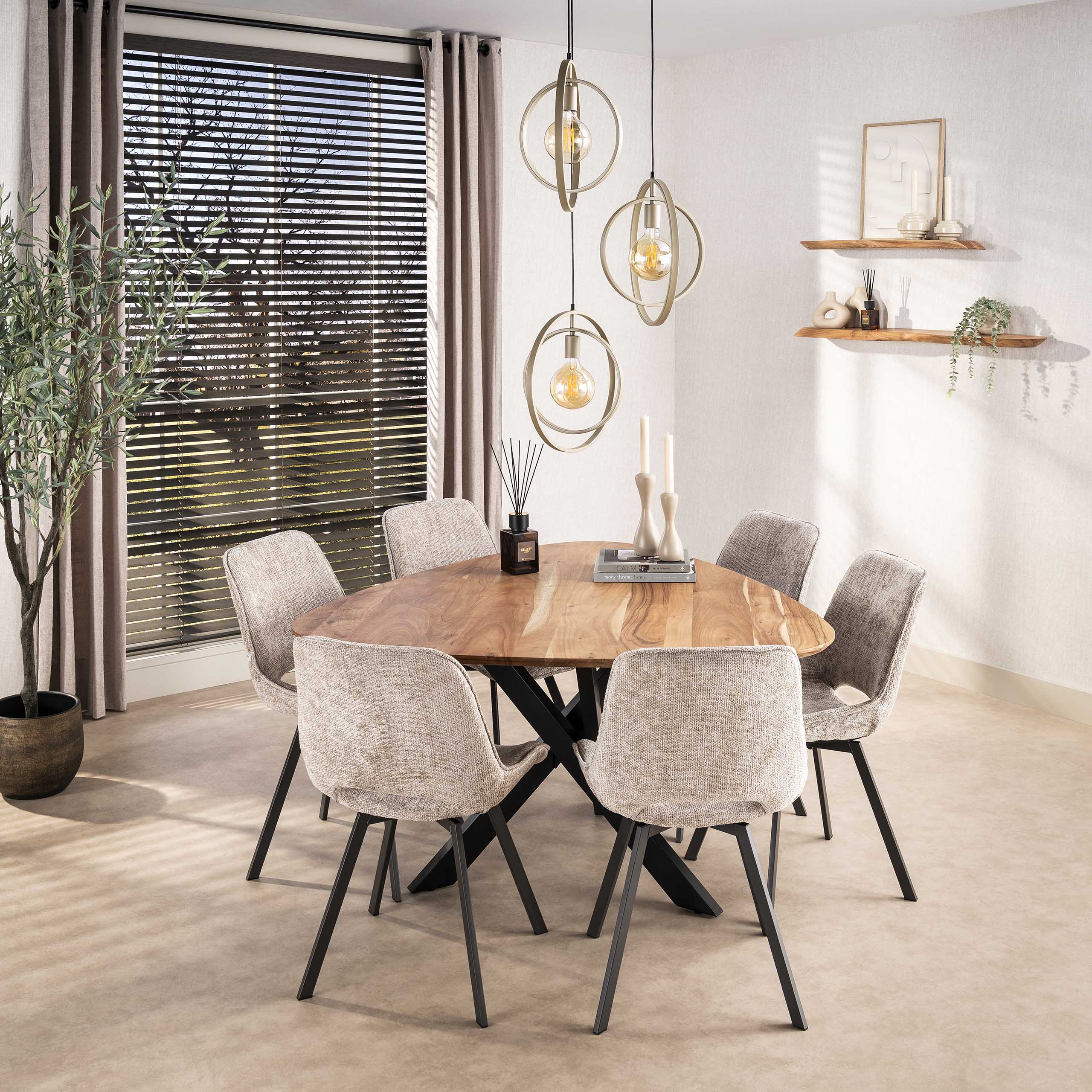 Stoel Swivel Draaibaar Verpakt Per 4 Hoven Zand
