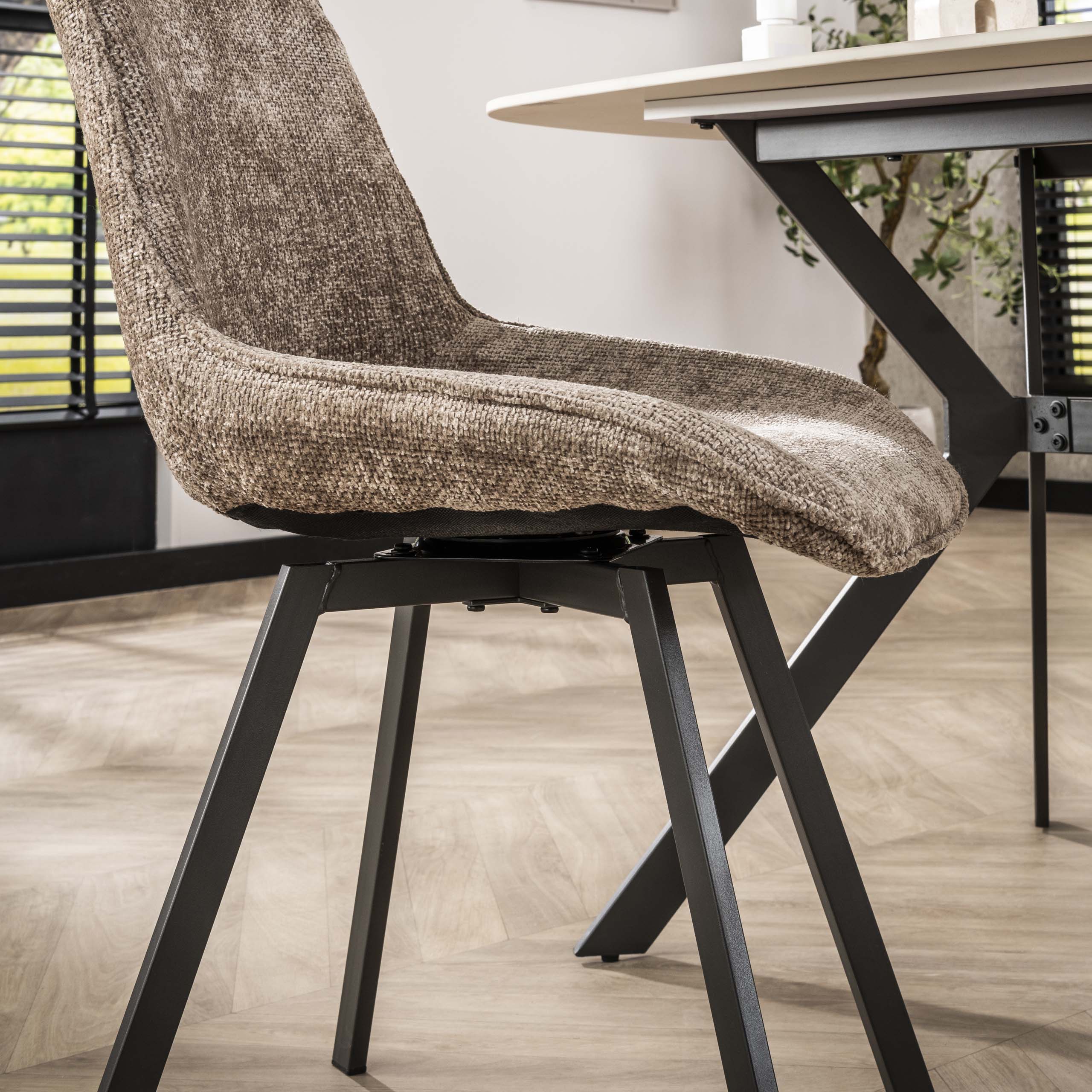 Stoel Swivel Draaibaar Verpakt Per 4 Hoven Champagne