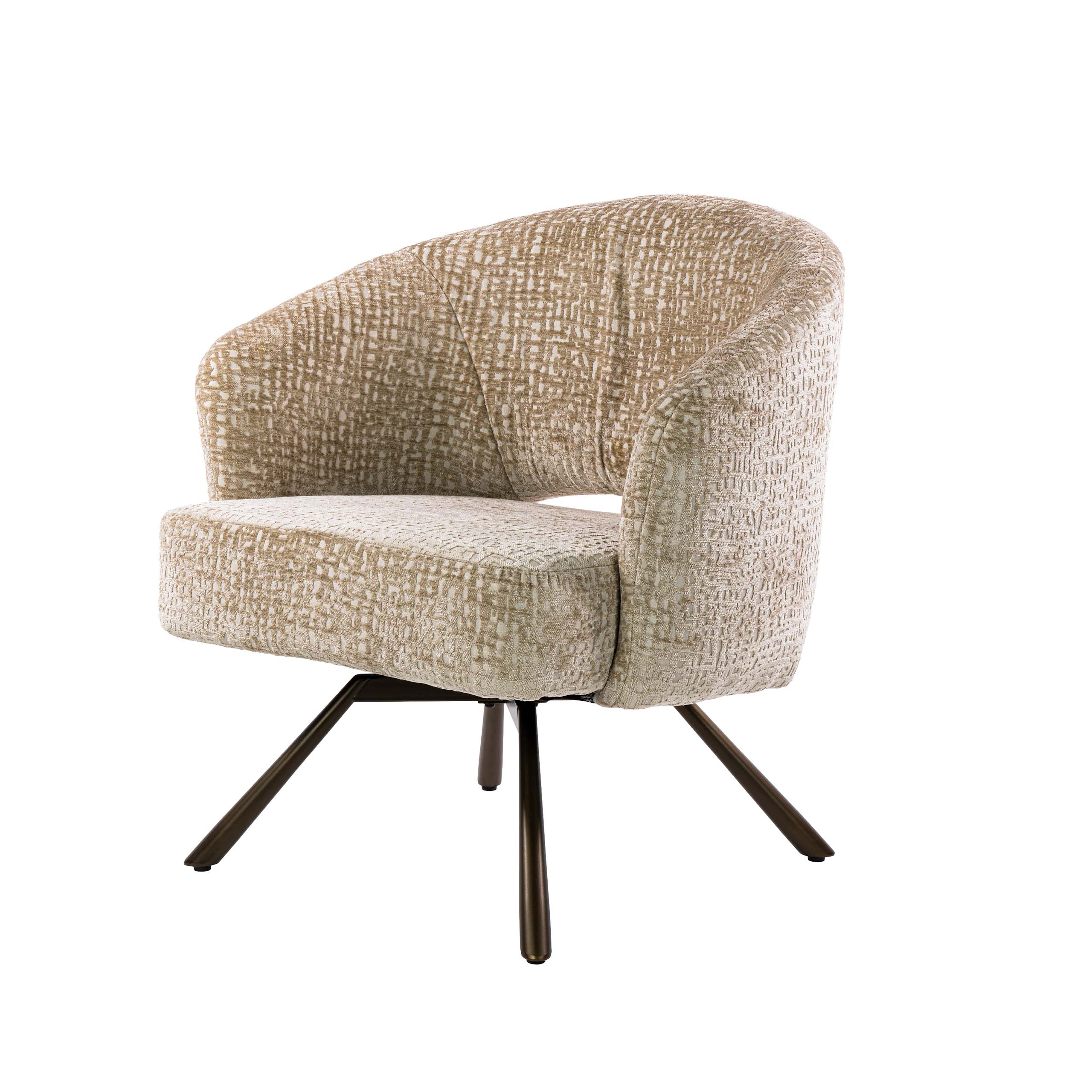 Fauteuil Salon Cross draaibaar / Monti zand-bruin