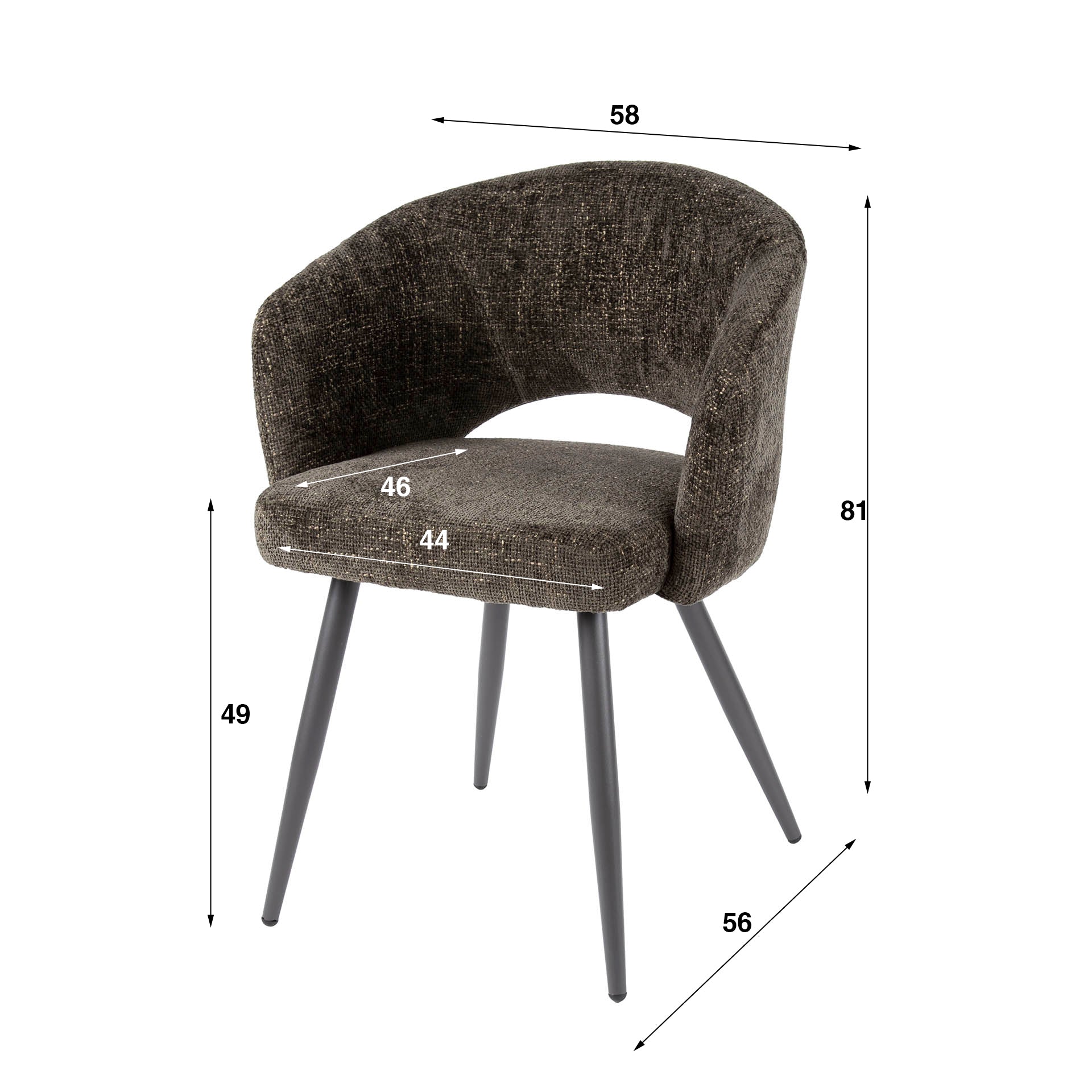 Armstoel Salon Cargo Bruin