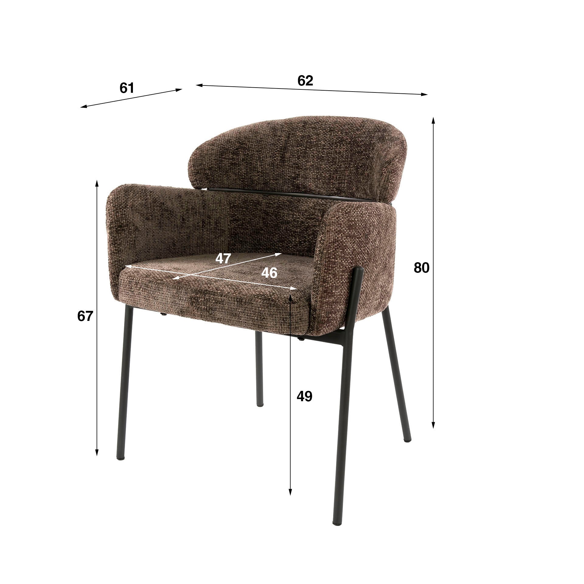 Armstoel Curva Hoven Taupe