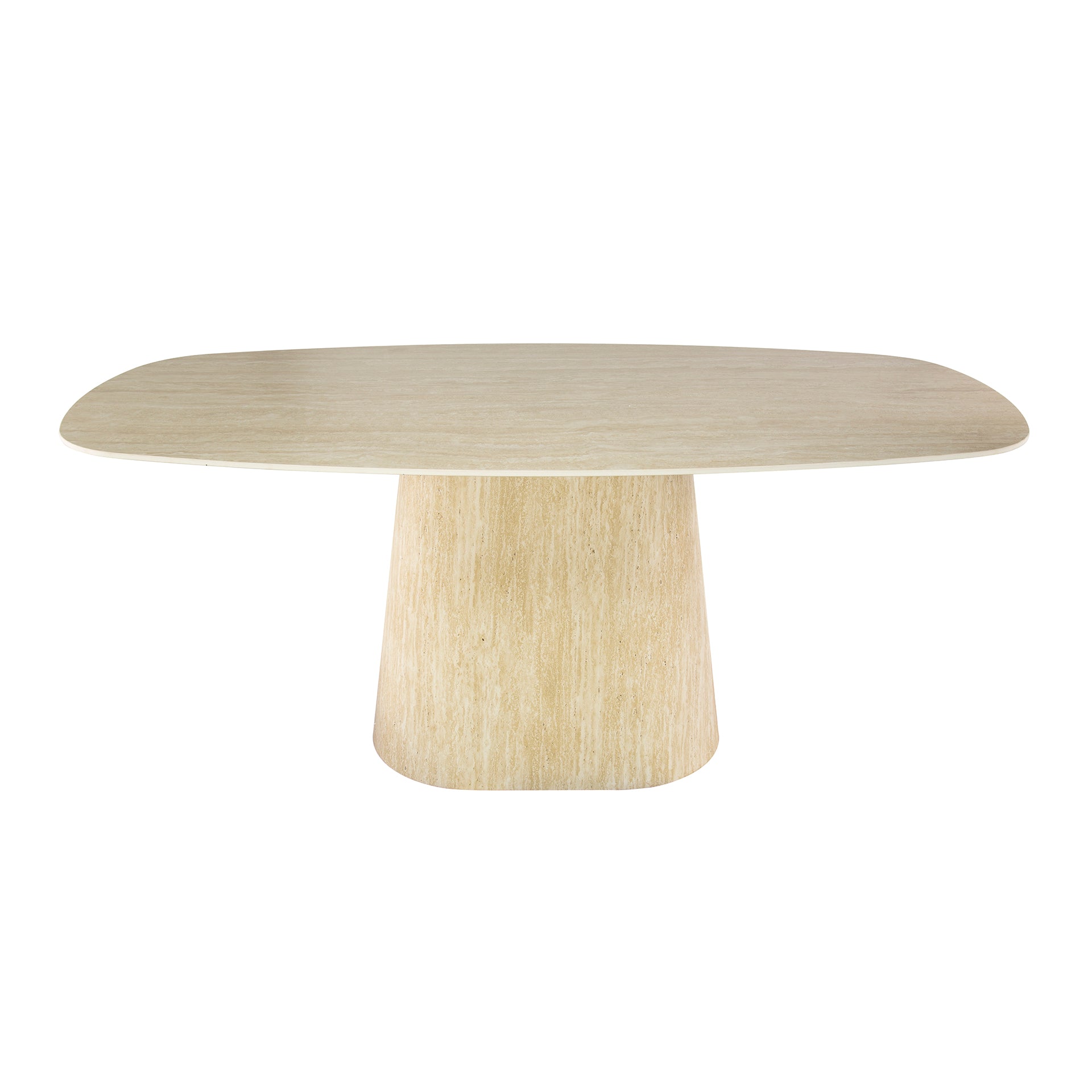 Eettafel Centro deens ovaal 180cm / 3D keramiek travertin