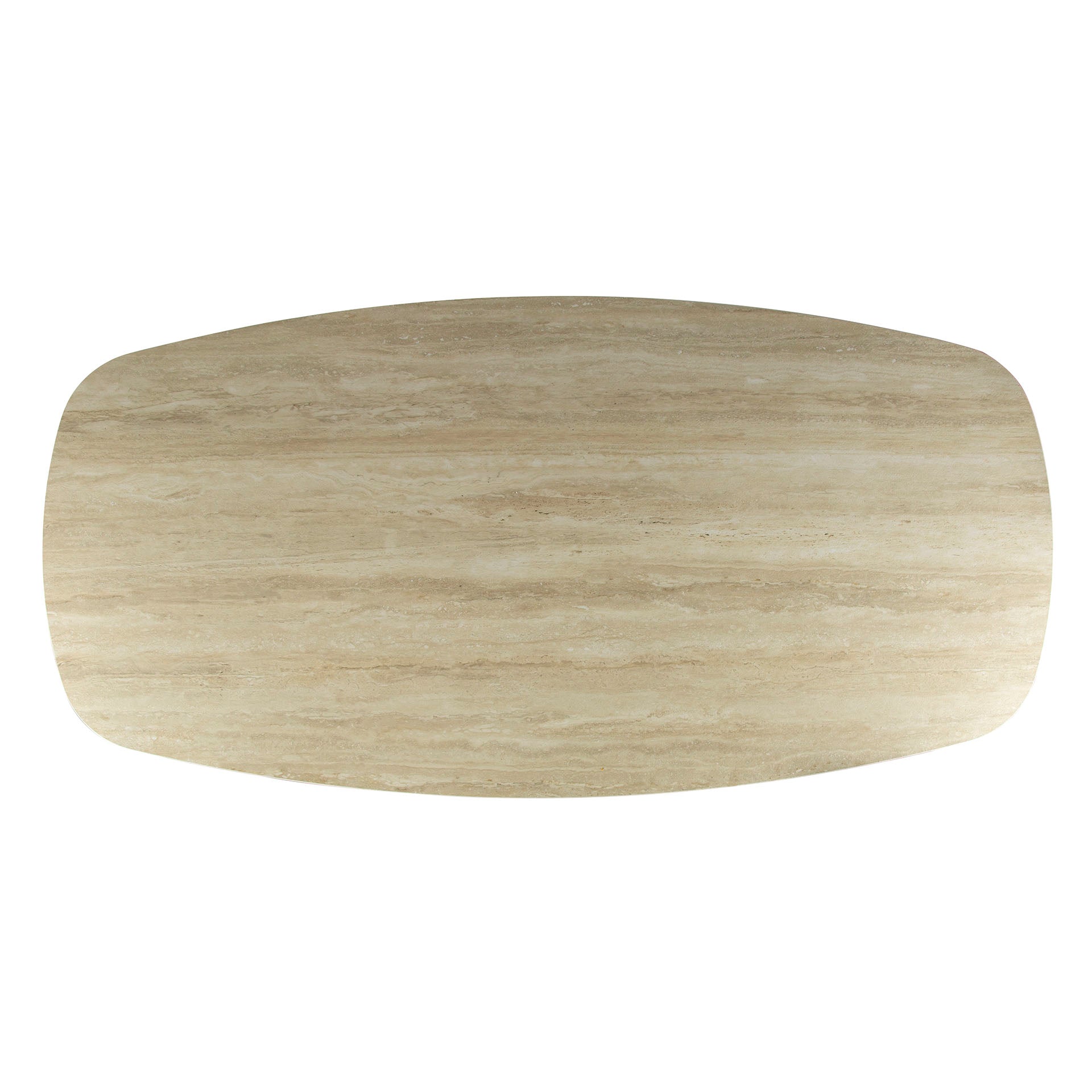 Eettafel Romano Cross Deens Ovaal 180Cm 3D Keramiek Travertin