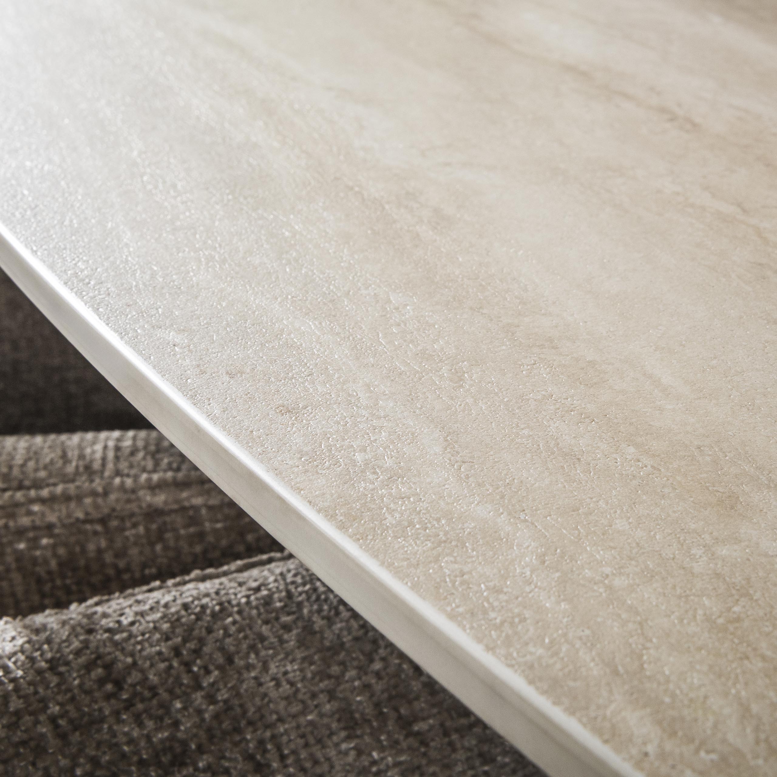 Eettafel Romano Cross Deens Ovaal 180Cm 3D Keramiek Travertin