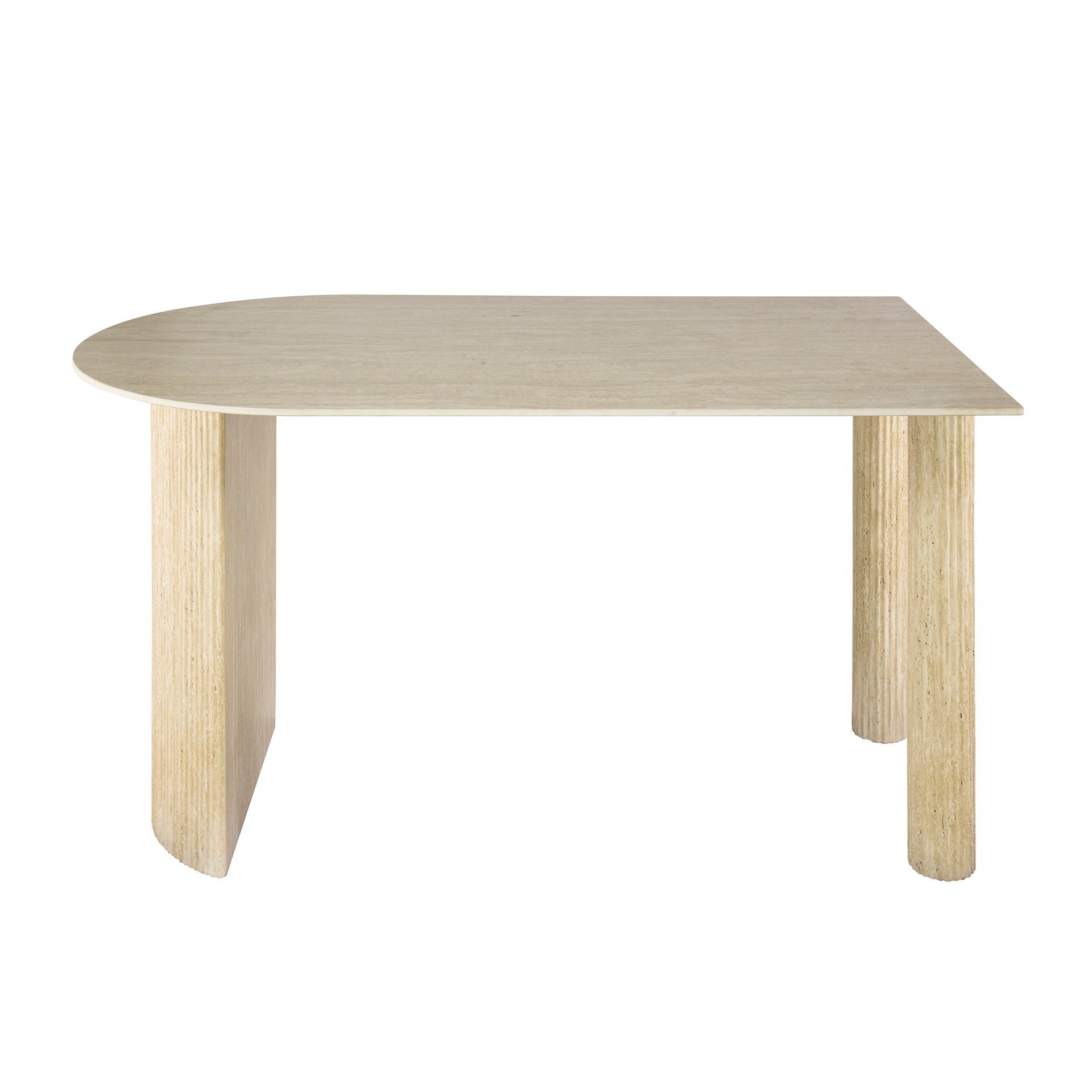 Eettafel Romano Arch 1 Side 140Cm Keramiek Travertin