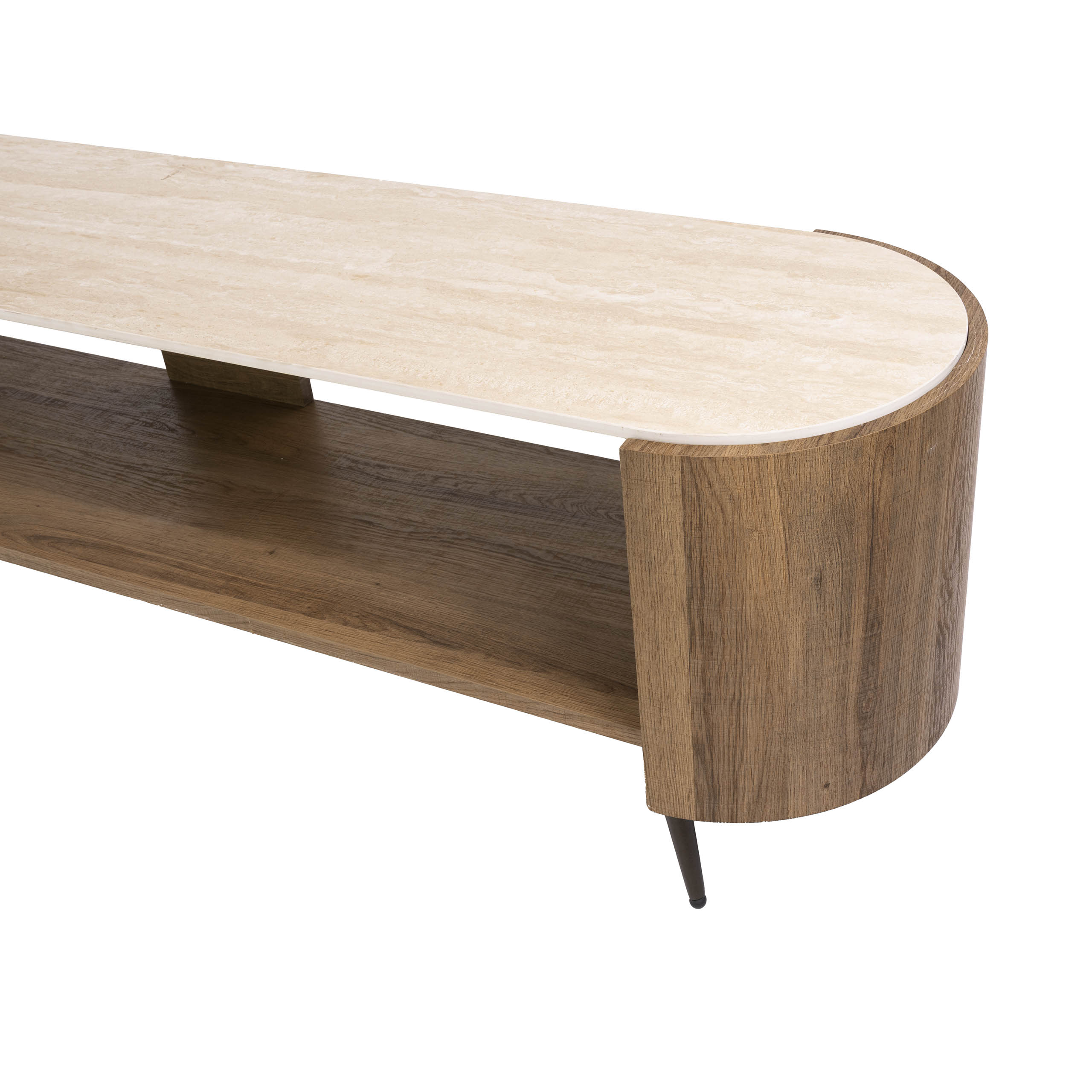 TV-meubel Arcus 180cm / Keramiek travertin