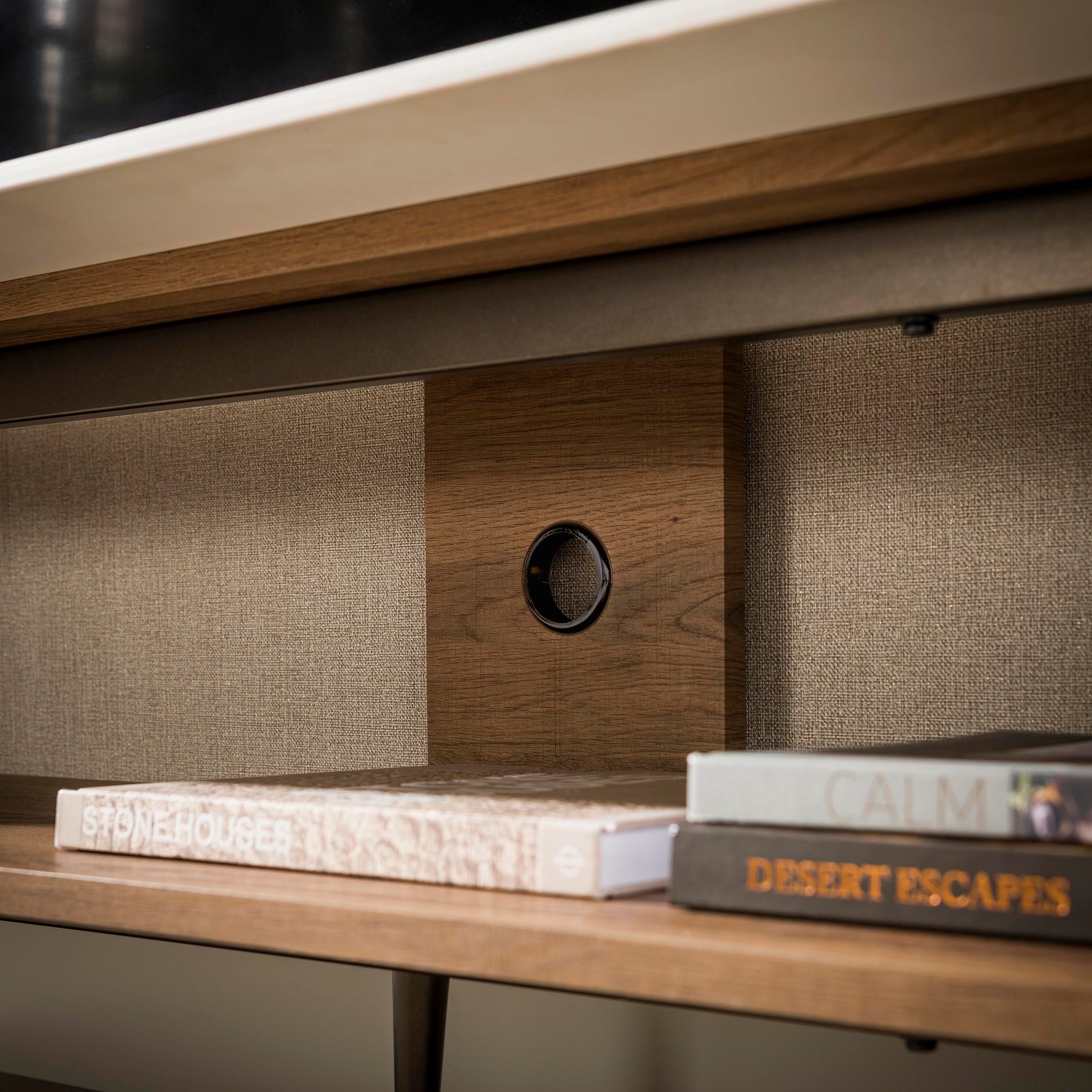TV-meubel Arcus 180cm / Keramiek travertin