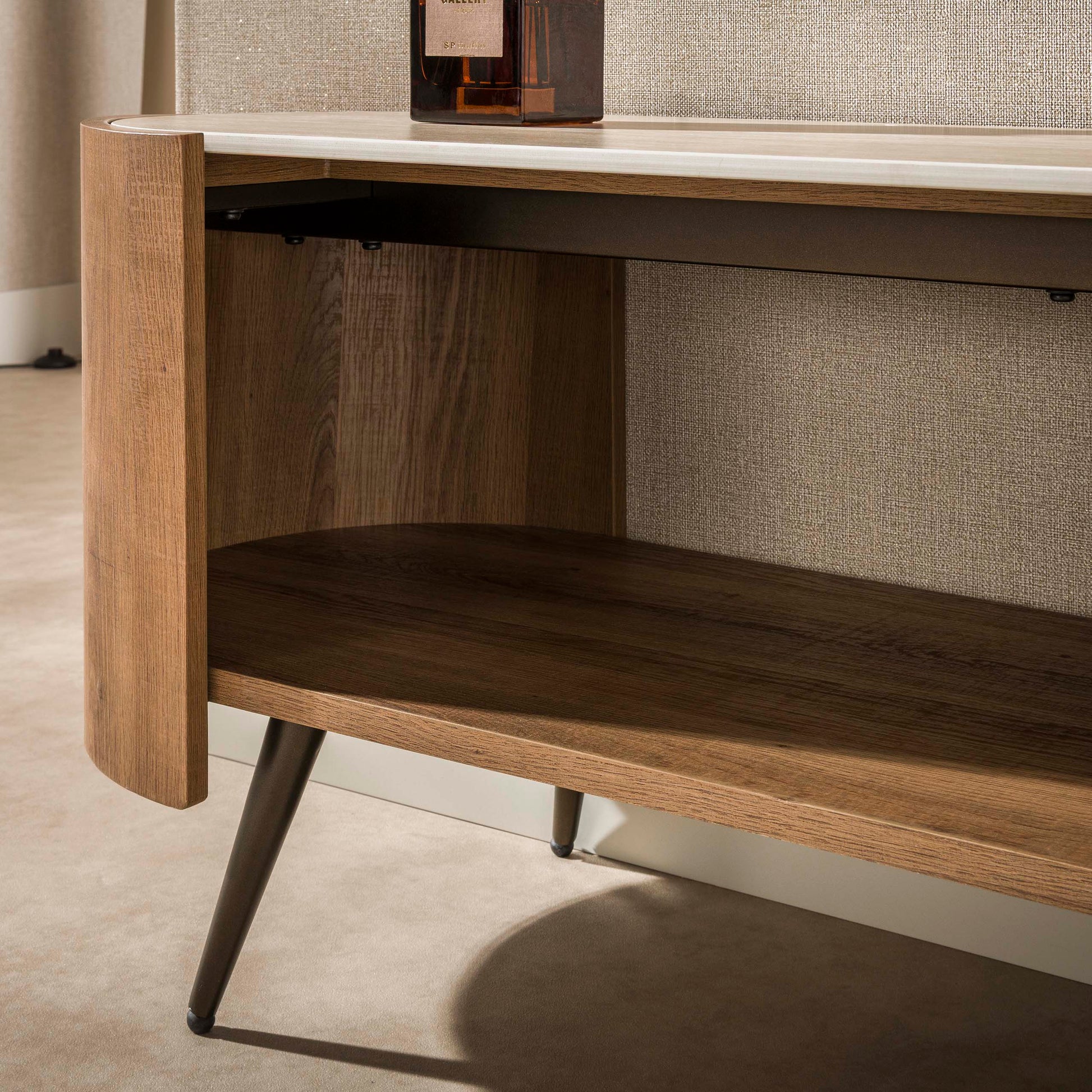 TV-meubel Arcus 180cm / Keramiek travertin