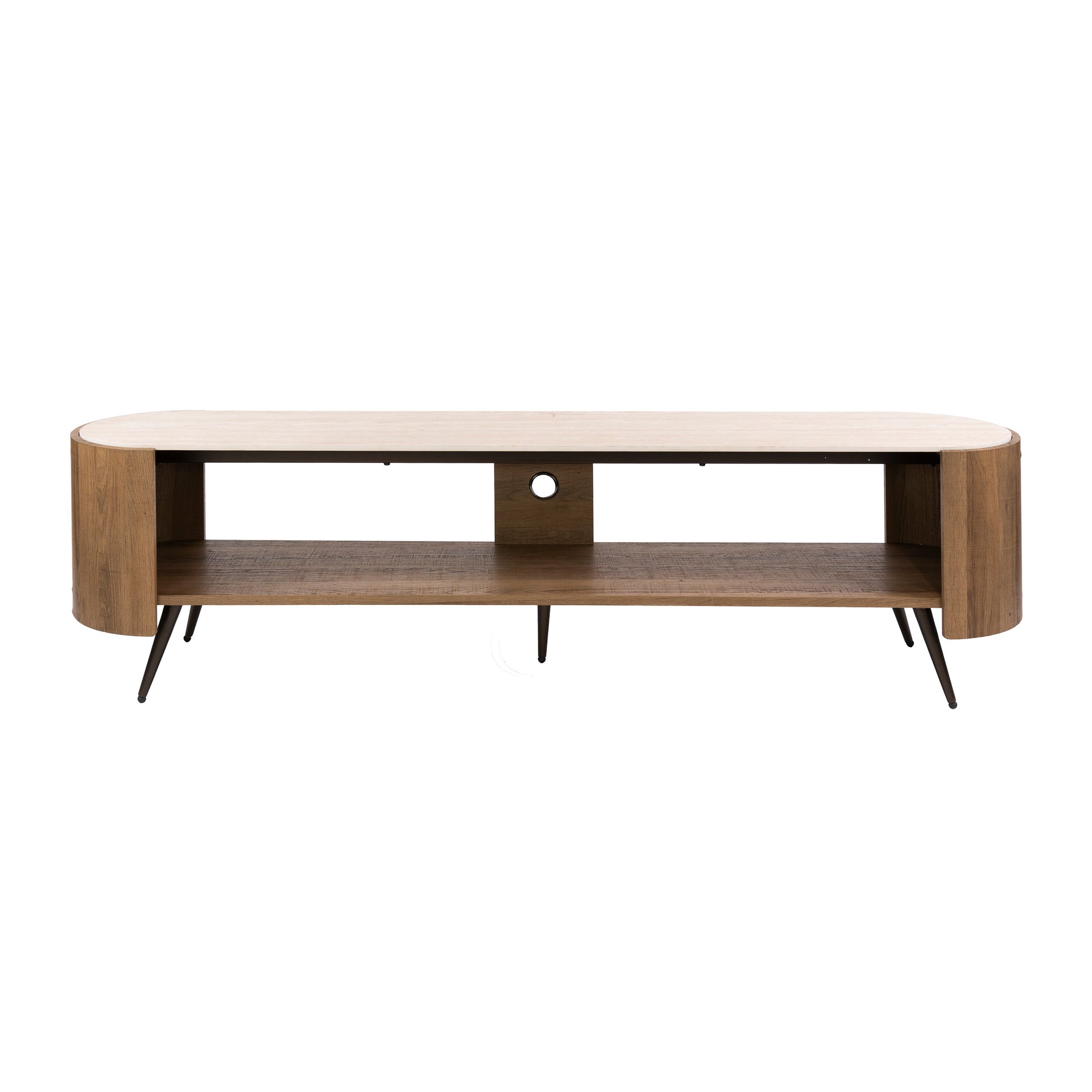 TV-meubel Arcus 180cm / Keramiek travertin