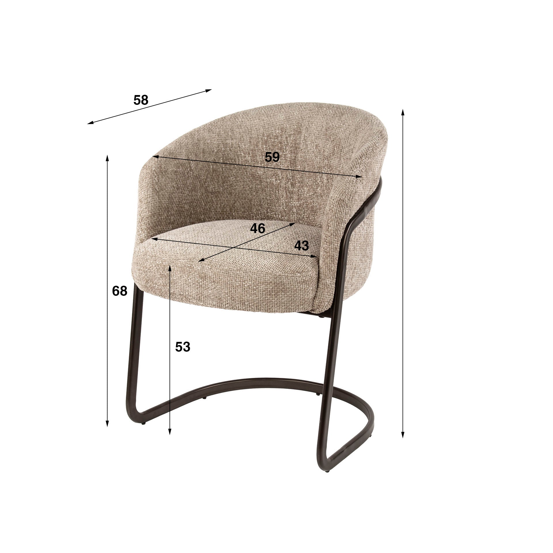 Armstoel Sway Hoven Zand