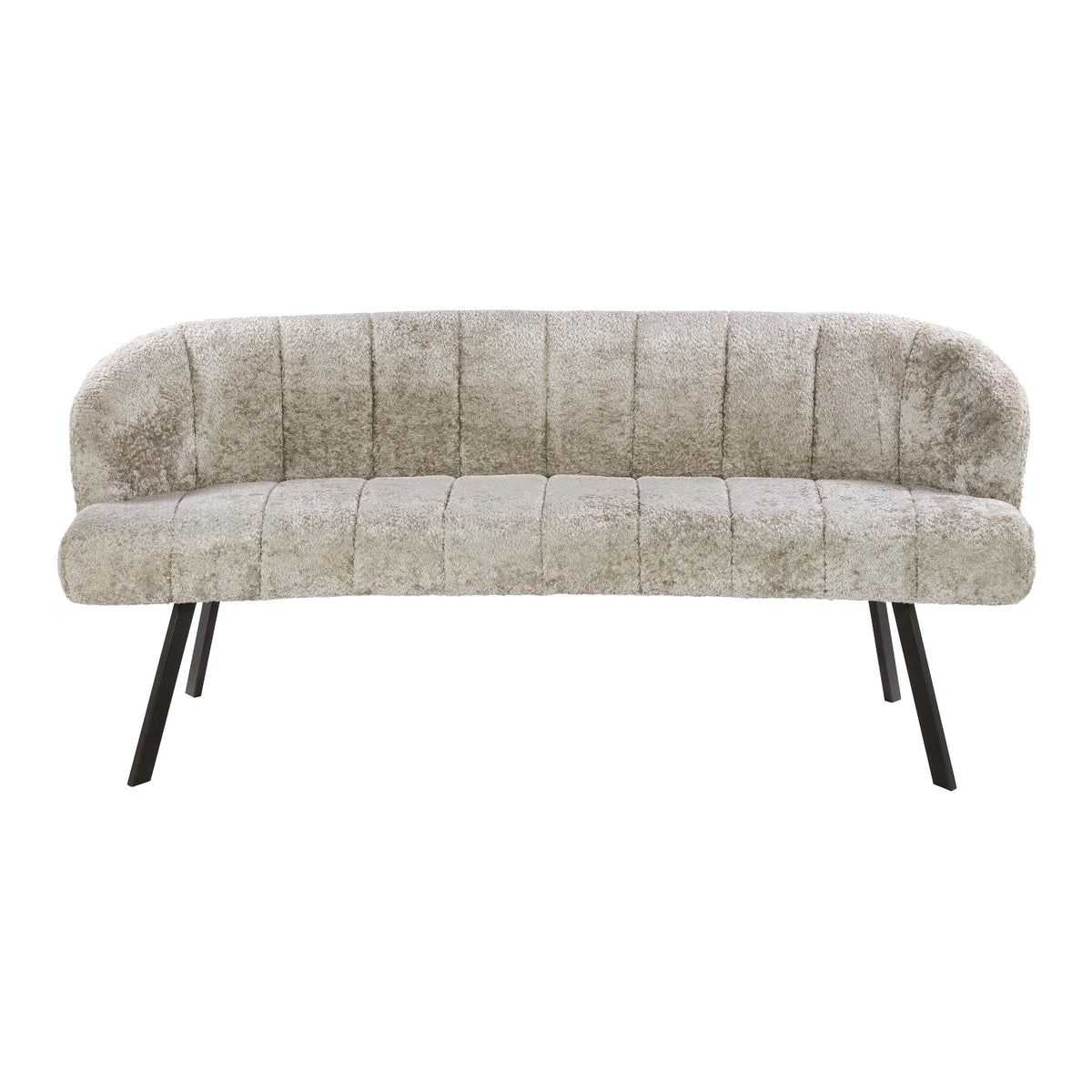 Eetkamerbank Oval / Alura zand-bruin