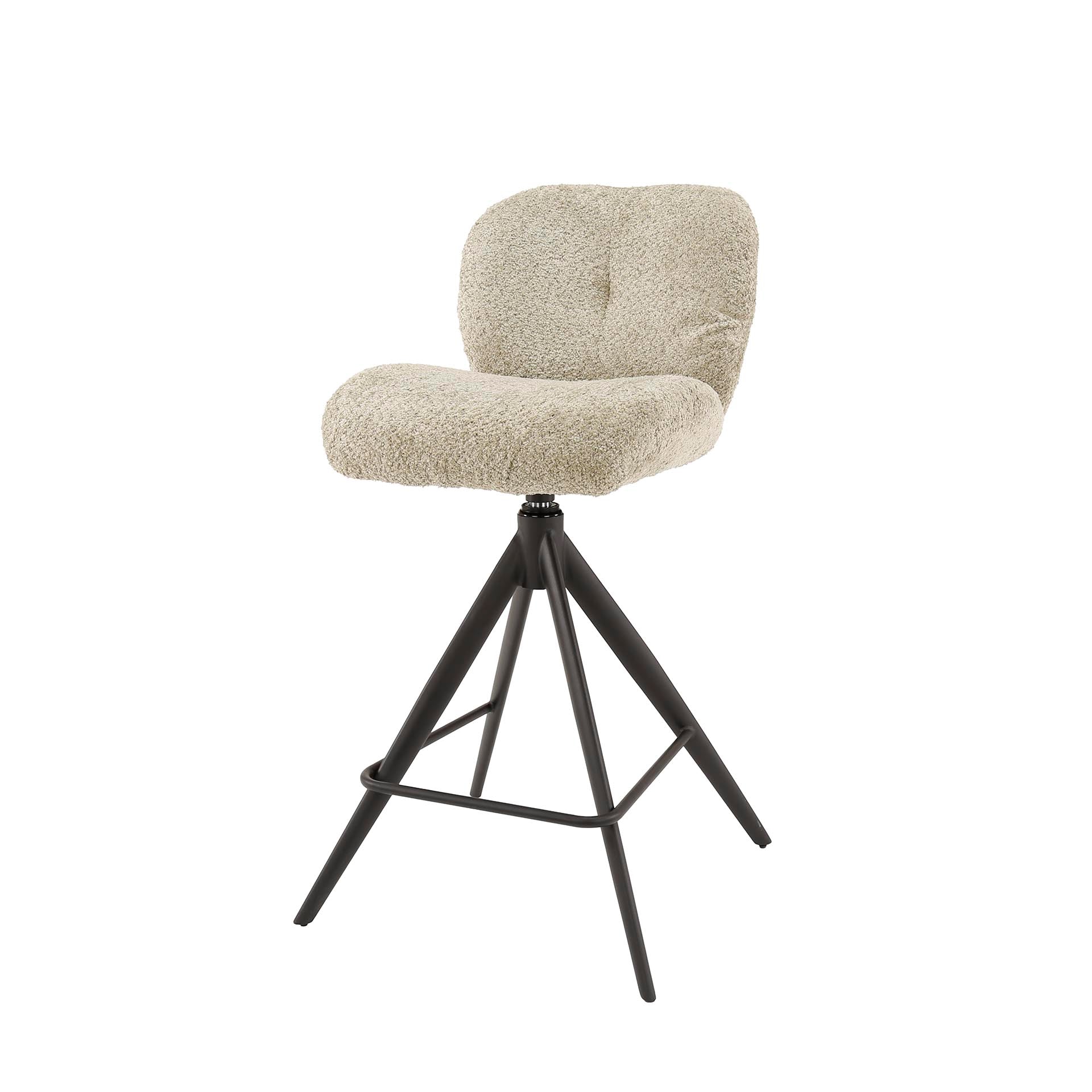 Barstoel Comfort - Draaibaar - Boucle Zand