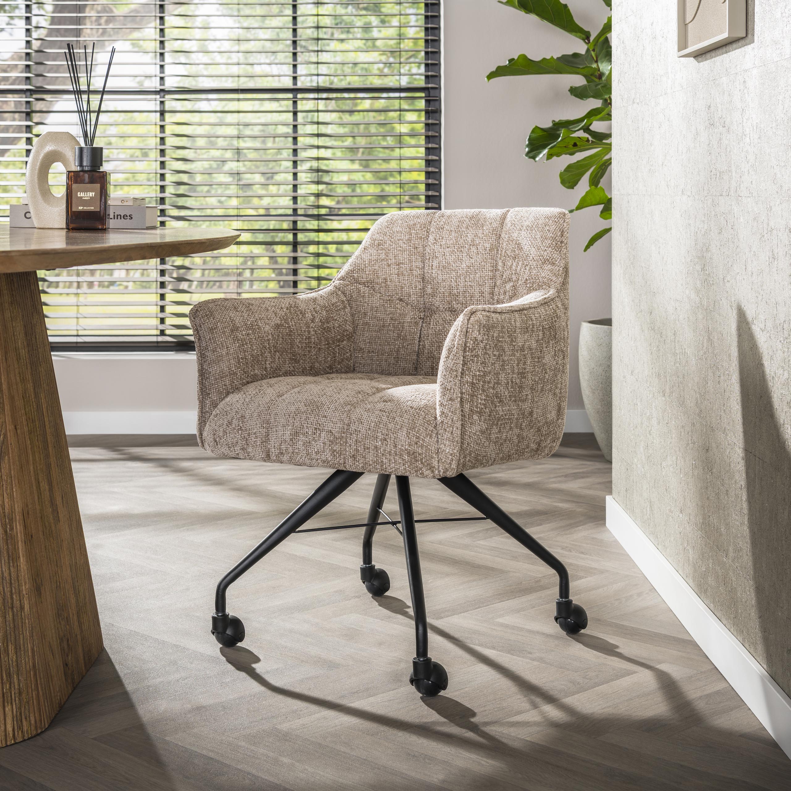 Armstoel Raster wieltjes verpakt per 2 / Hoven zand