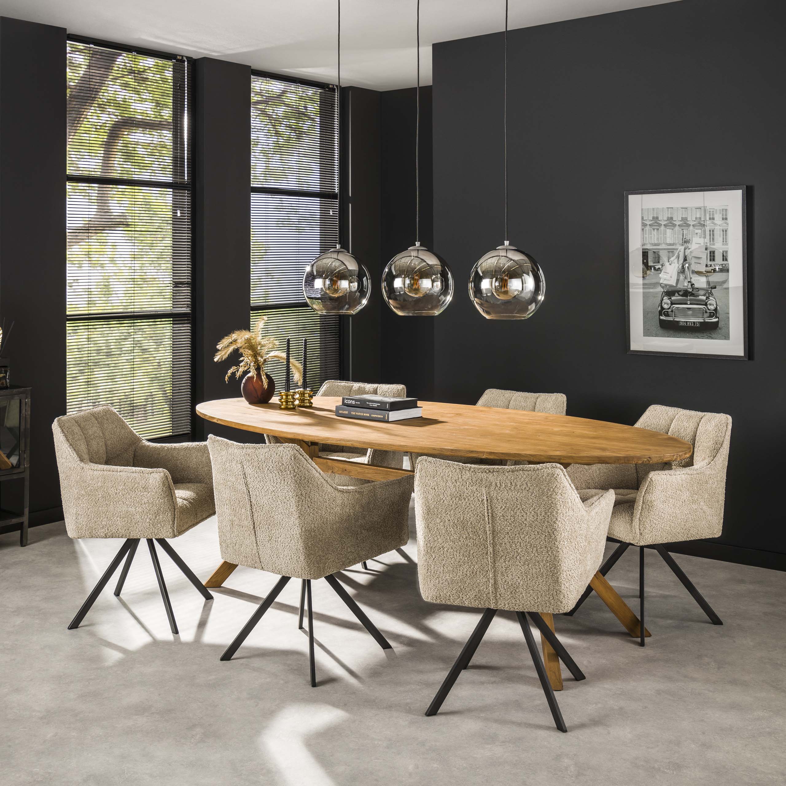 Armstoel Raster - Draaibaar - Boucle Zand