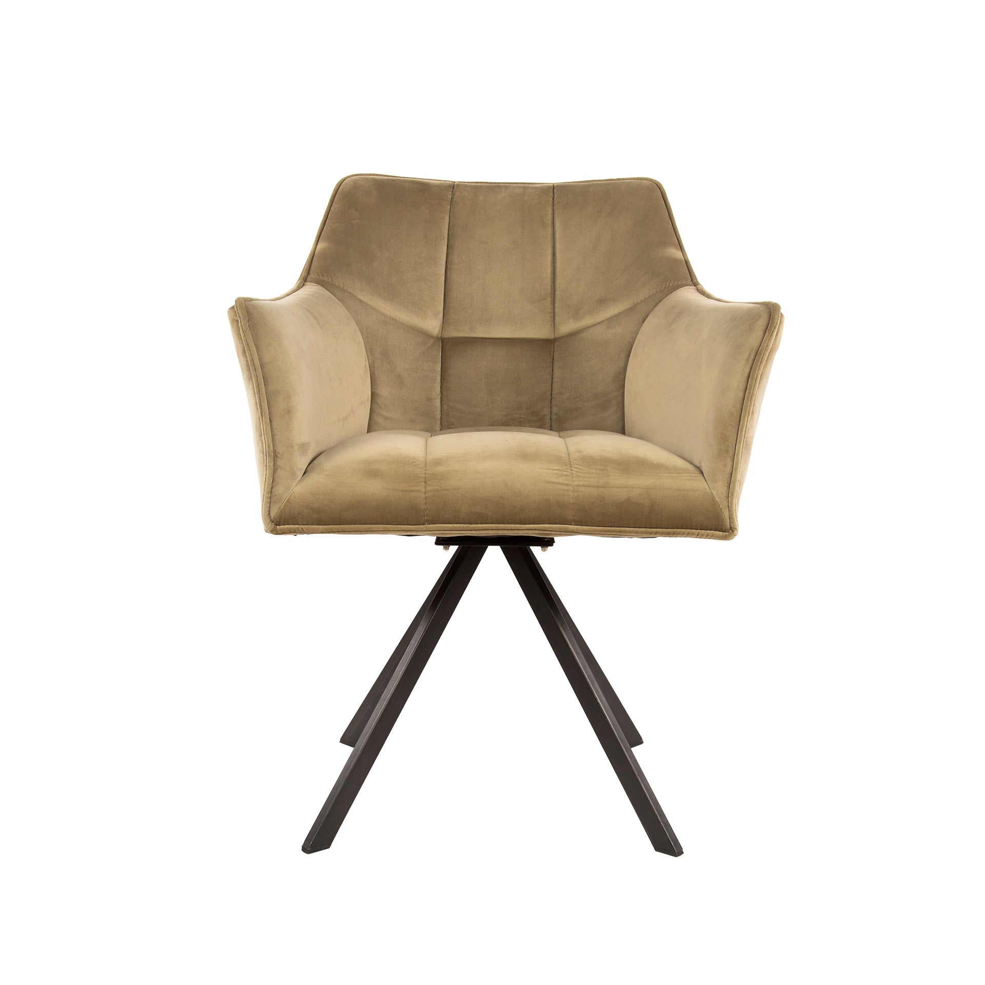 Armstoel Raster - Draaibaar - Velours Champagne