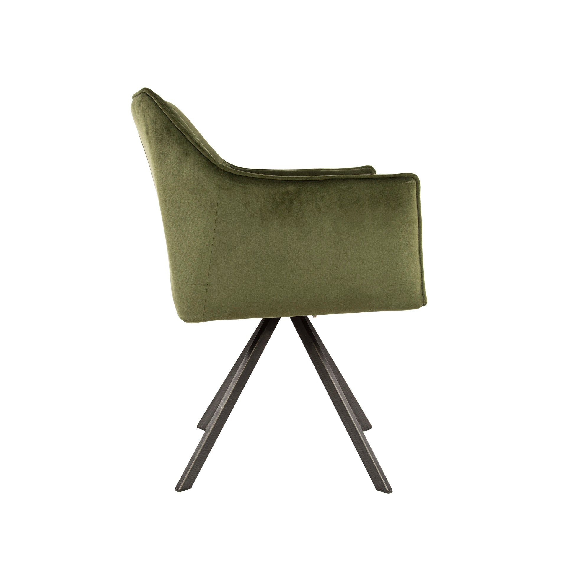 Armstoel Raster - Draaibaar - Velours Groen