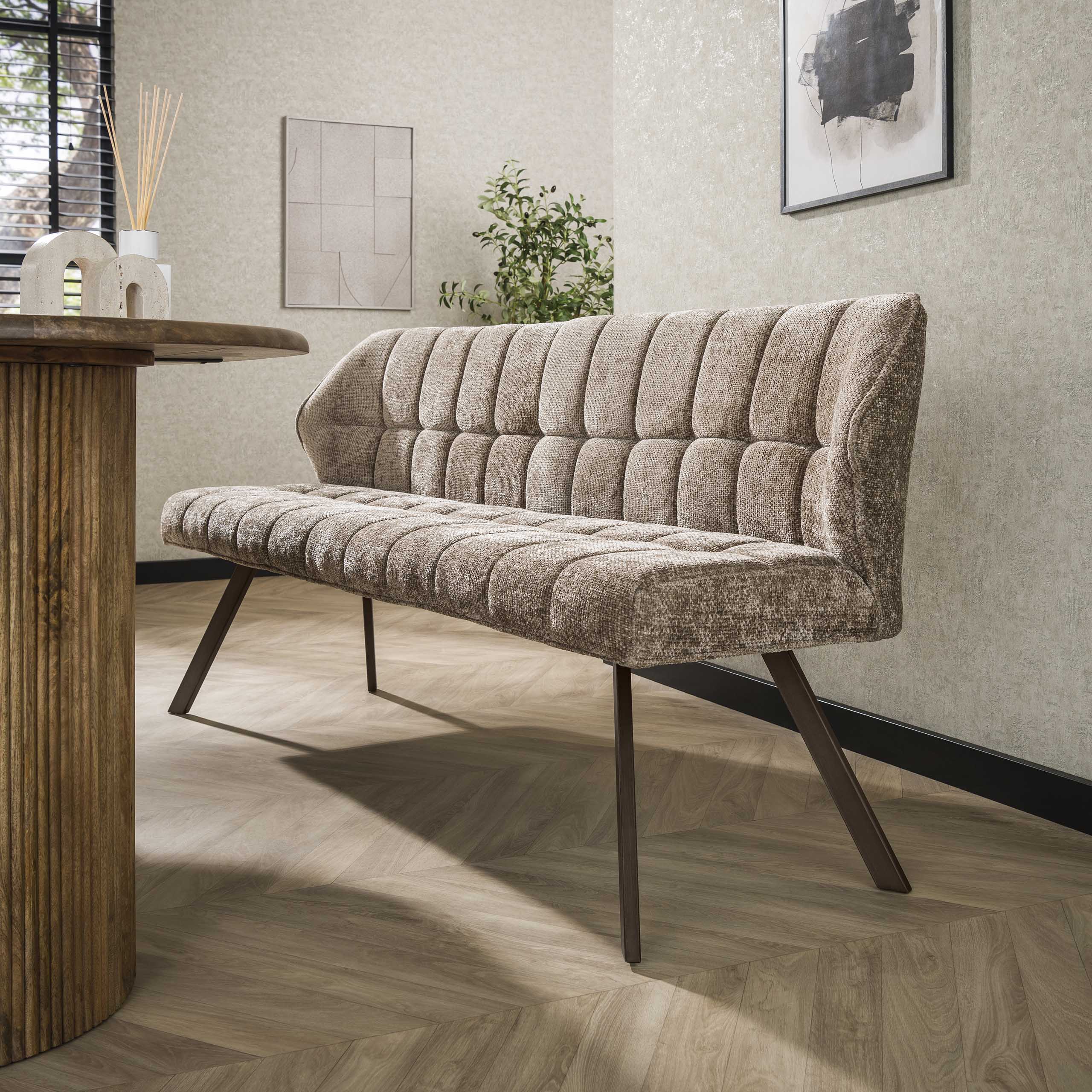 Eetkamerbank Raster / Hoven champagne-bruin