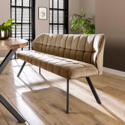 Eetkamerbank Raster / Velours champagne