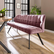 Eetkamerbank Raster / Velours roze
