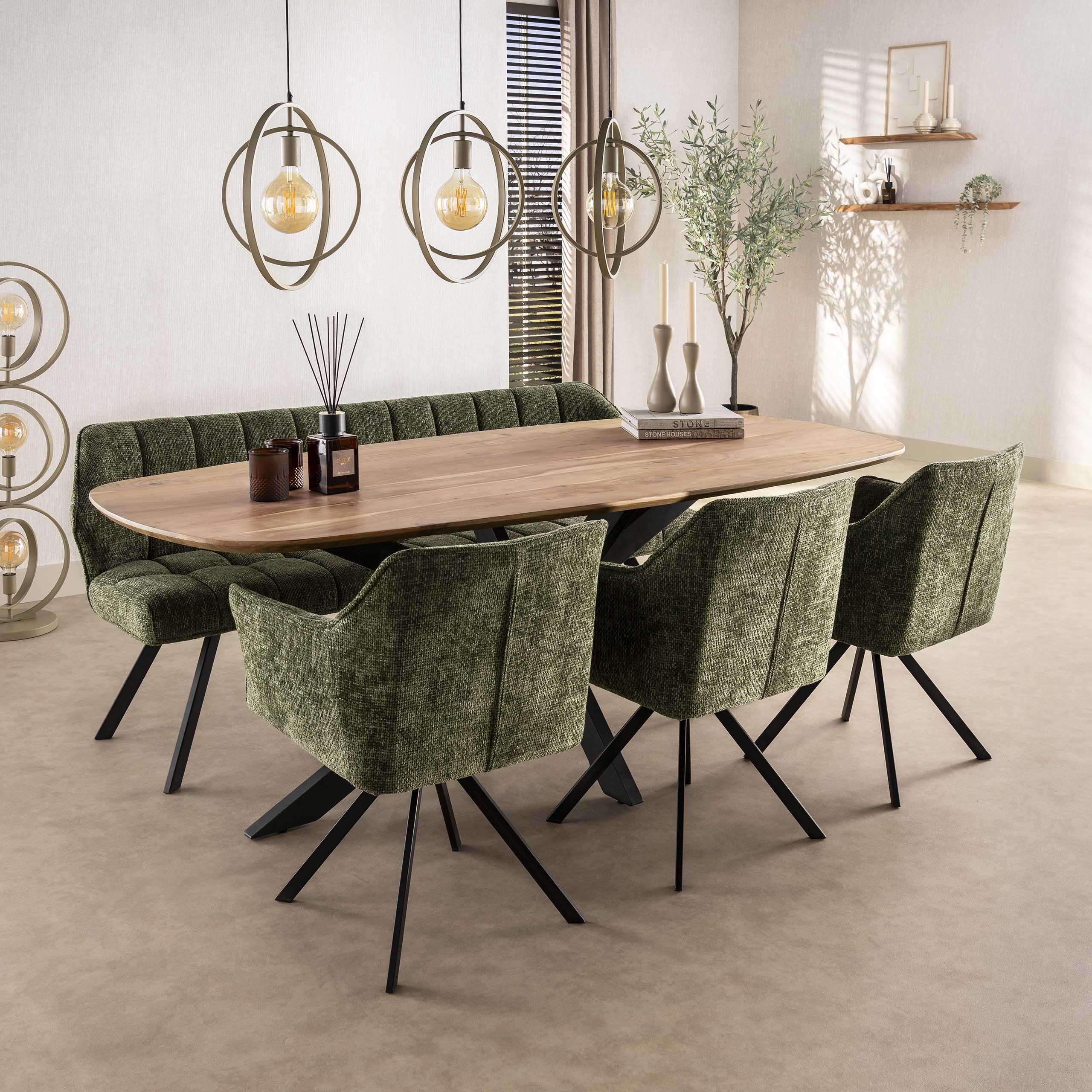 Eetkamerbank Raster Hoven Groen
