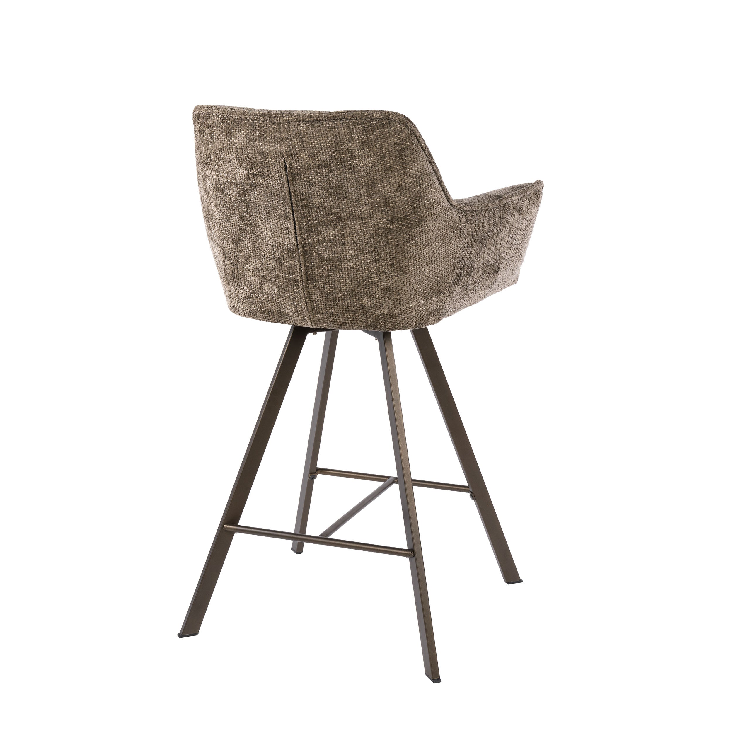 Barstoel Raster draaibaar verpakt per 2 / Hoven taupe-bruin
