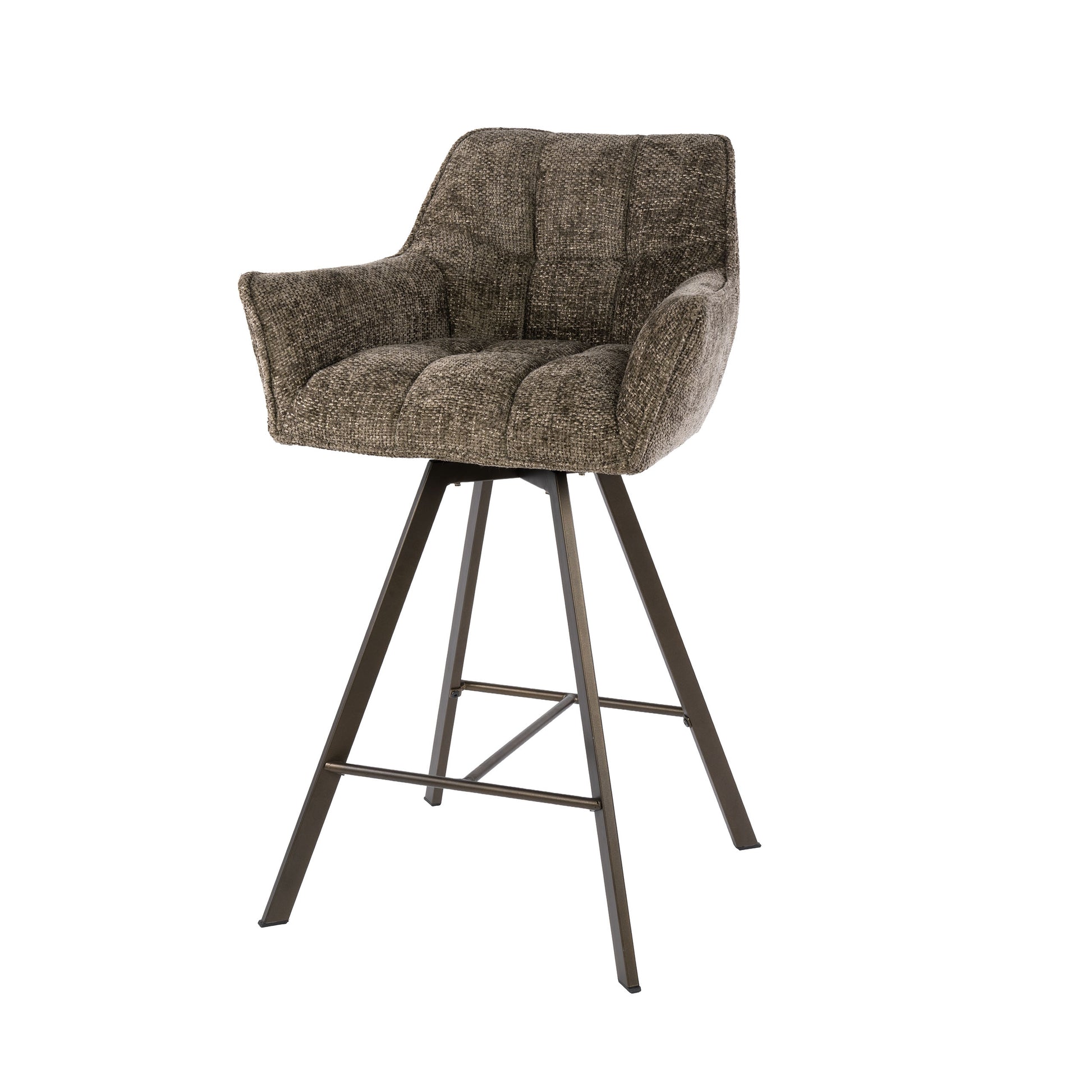 Barstoel Raster draaibaar verpakt per 2 / Hoven taupe-bruin