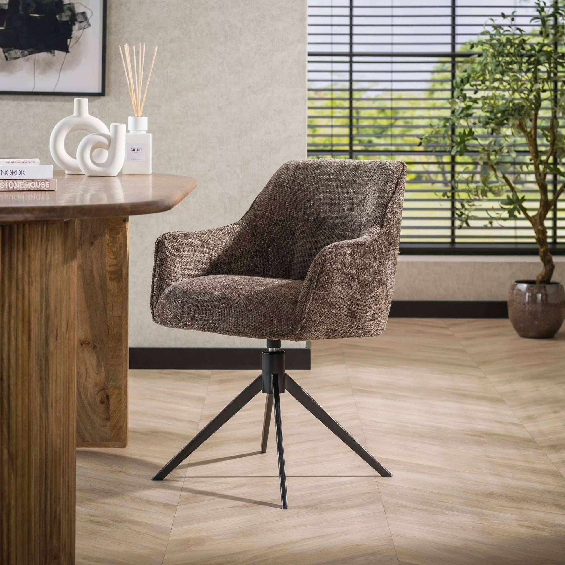 Armstoel Pull draaibaar verpakt per 2 / Hoven taupe