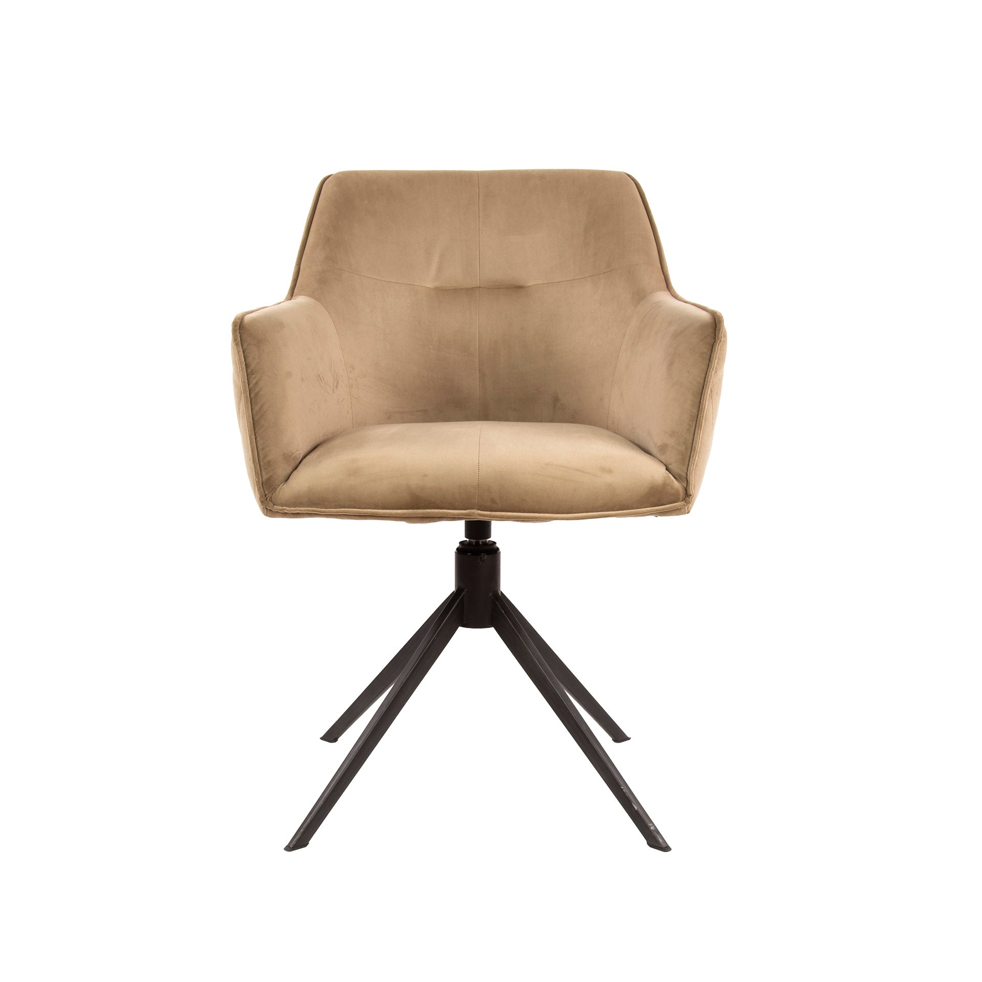 Armstoel Pull - Draaibaar - Velours Champagne