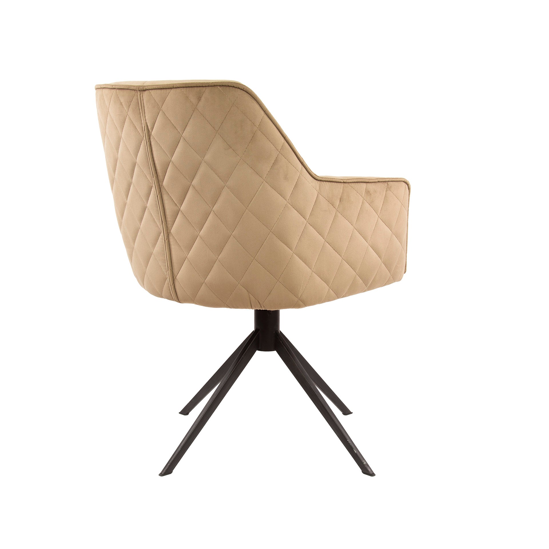 Armstoel Pull - Draaibaar - Velours Champagne